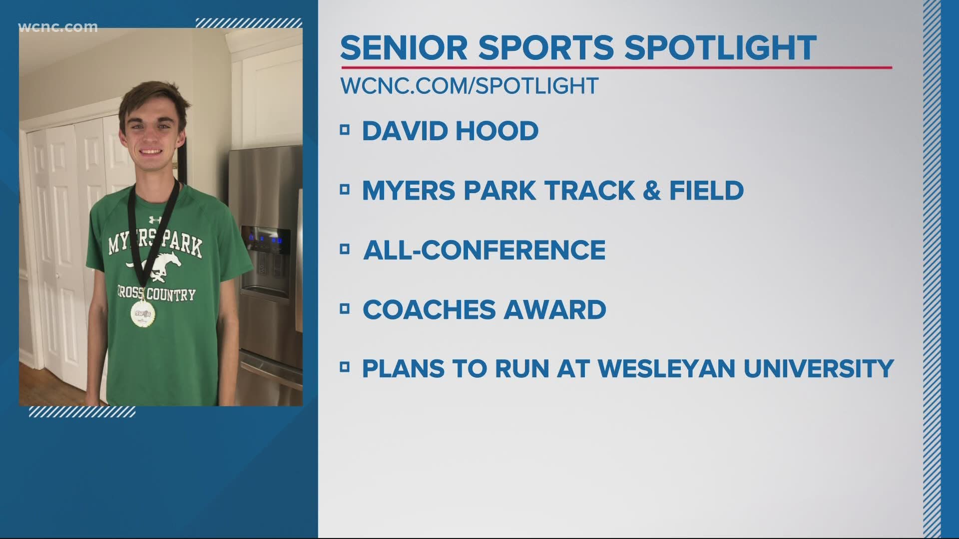 David Hood has run four years of track and cross country for Myers Park, and plans to continue his running career in college.
