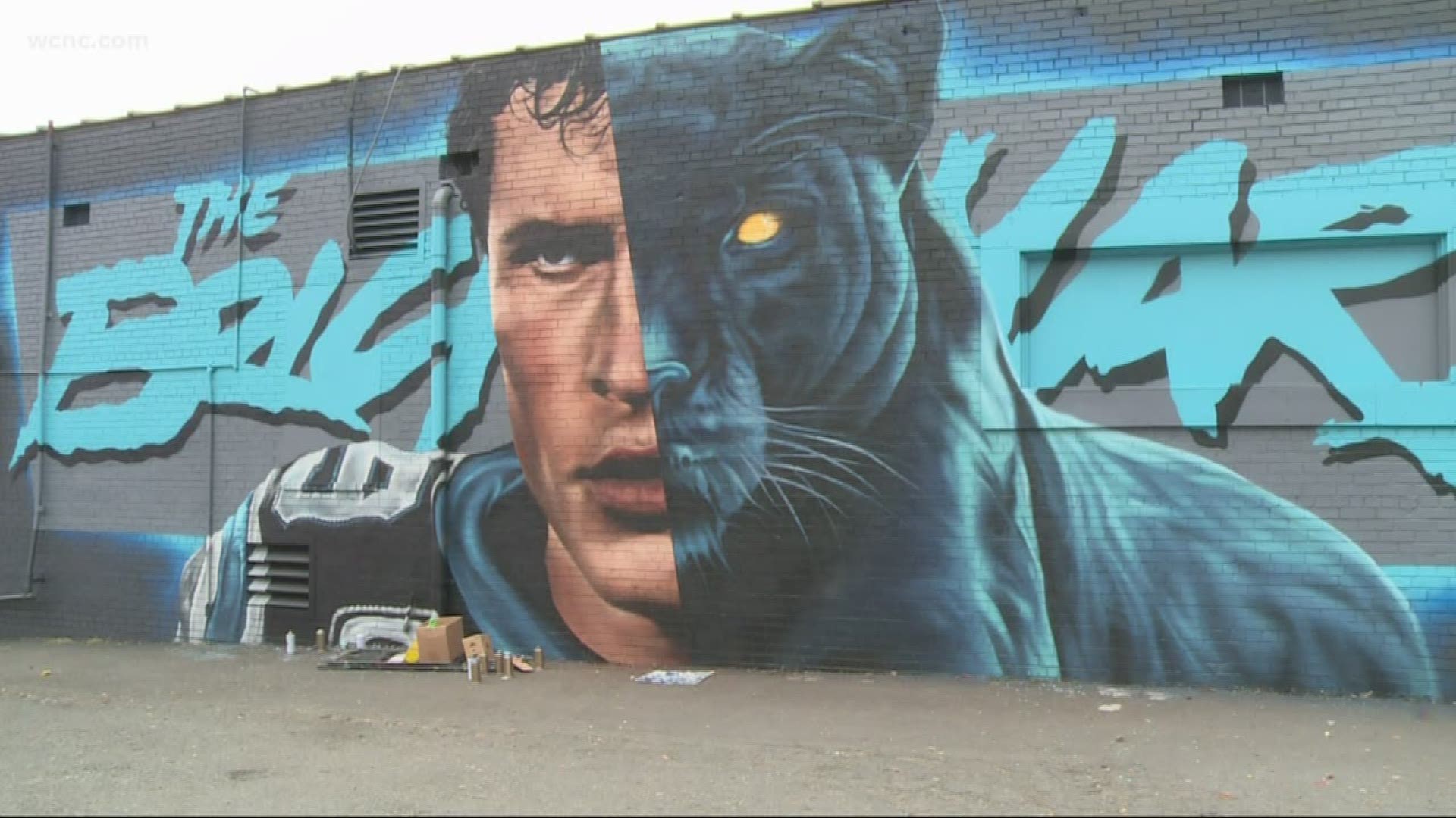 Two local artists, Matt Moore and Matt Hooker, teamed up with The Brickyard to bring the idea to life. Luke Kuechly even made a stop by to see the mural for himself.