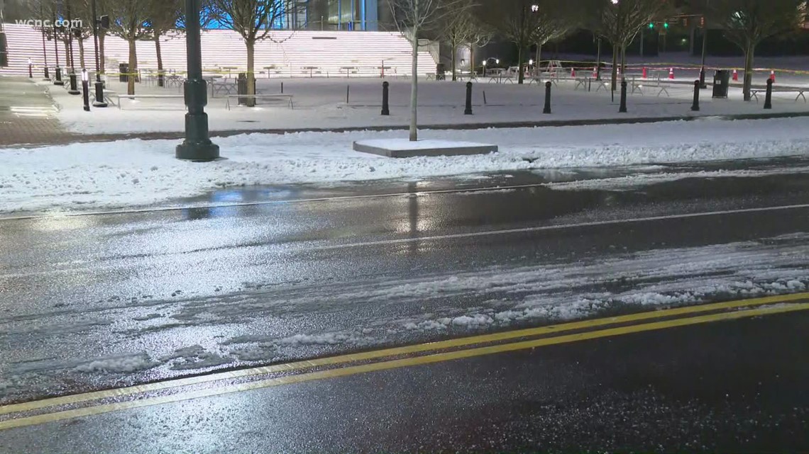 Black ice makes for dangerous road conditions across Charlotte area