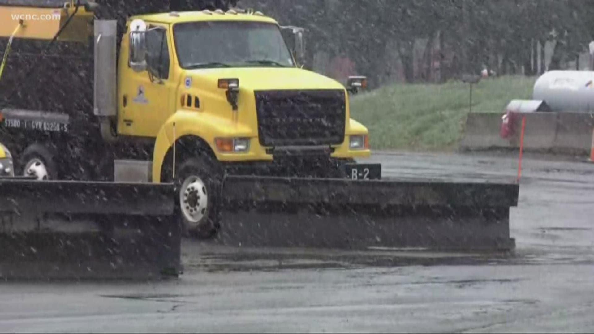 The North Carolina Department of Transportation will work to clear the roads as snow falls across the Carolinas.