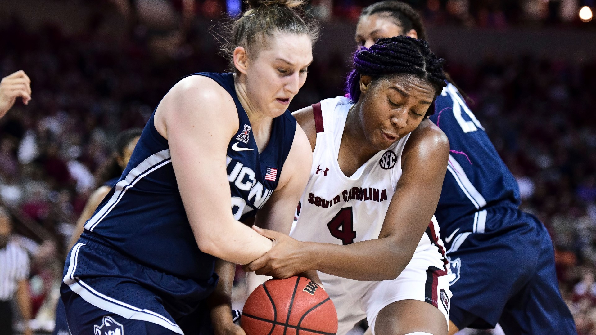 South Carolina had lost all eight meetings with Huskies before Monday night's game.