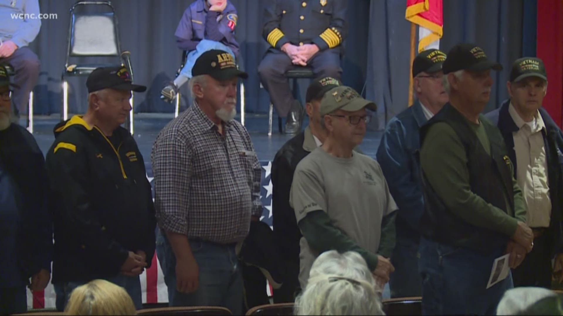 As millions honor veterans across the nation, a group of them in Kings Mountain isn't letting a little rain slow them down.