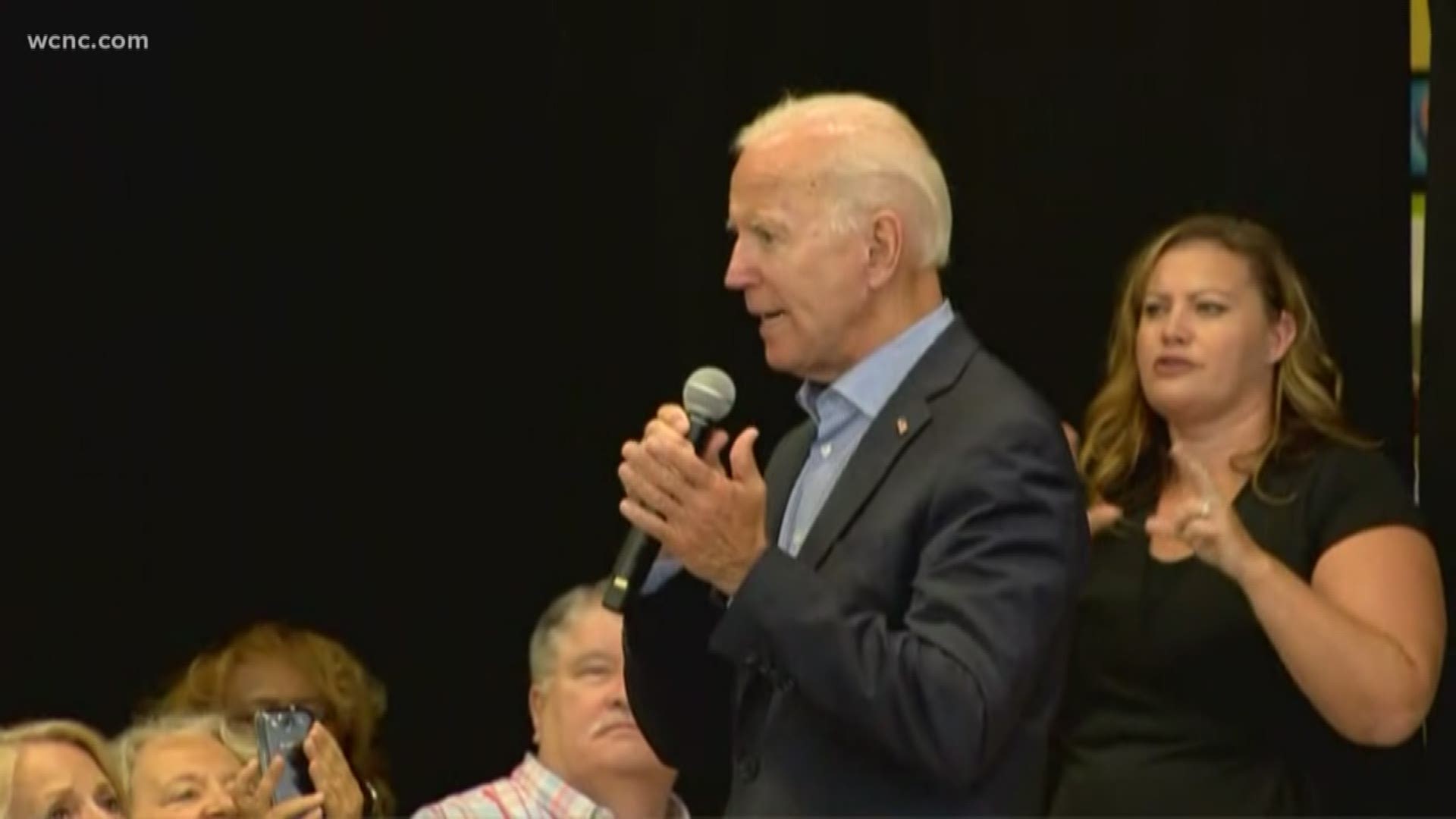 Democratic Presidential hopeful Joe Biden is campaigning for the second day in the Carolinas after a busy week on the campaign trail.