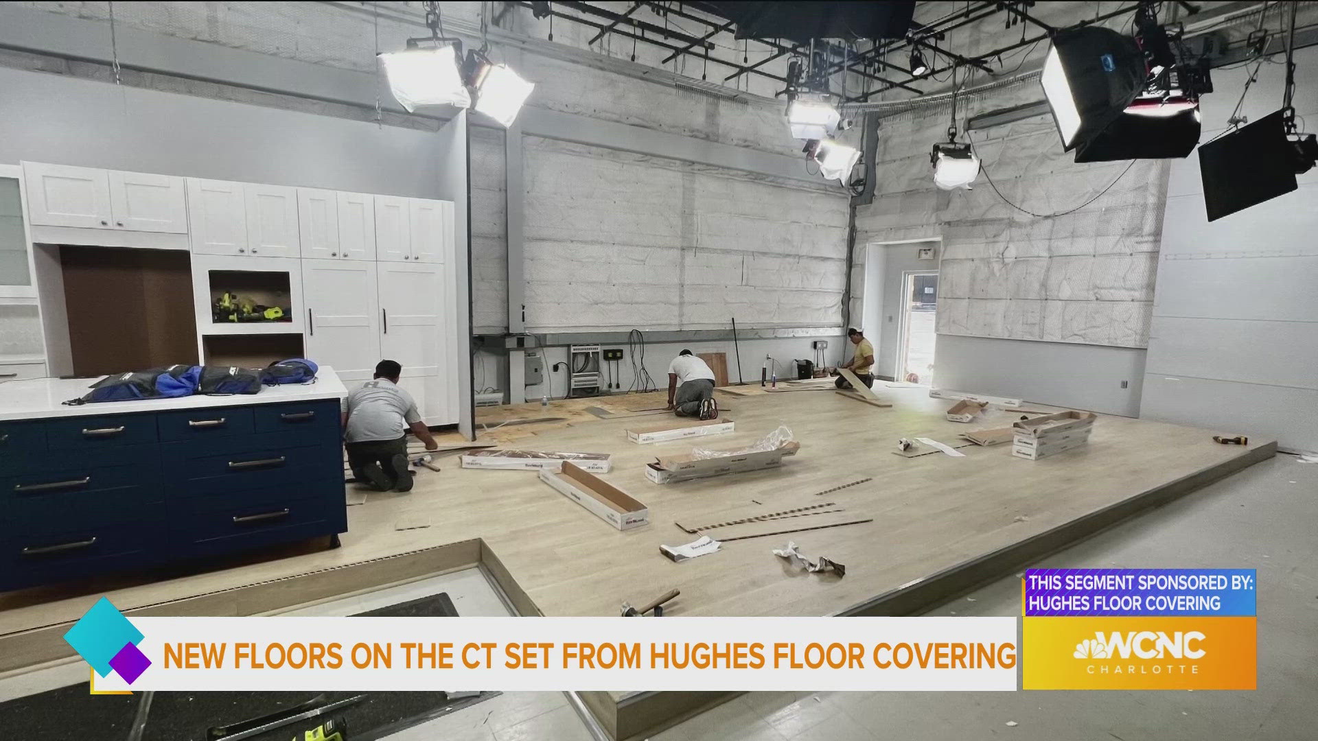 Hughes Floor Covering played a big part in the Charlotte Today remodel