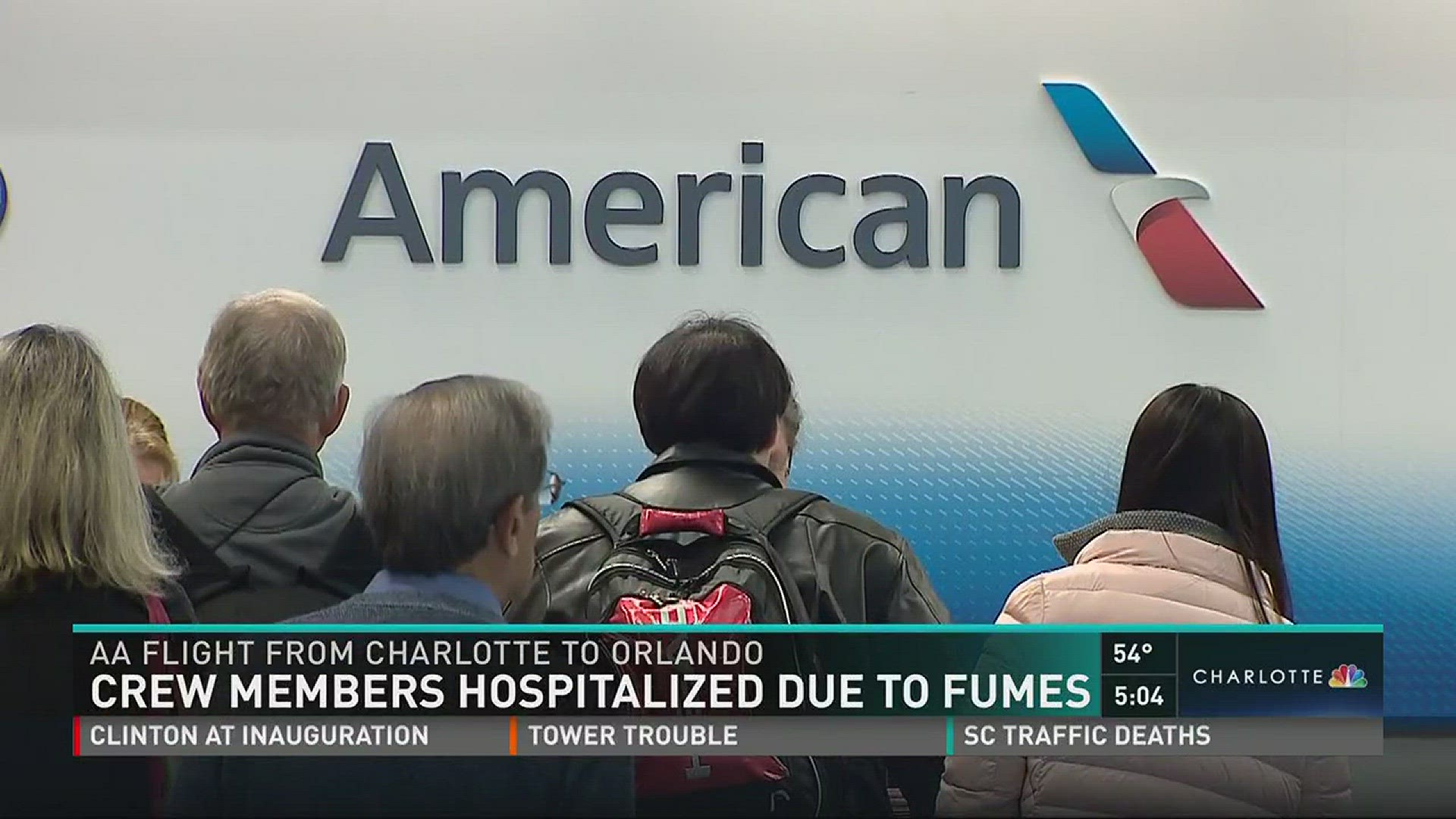 Seven American Airline crew members were hospitalized due to fumes the were exposed to on a flight out of Charlotte.