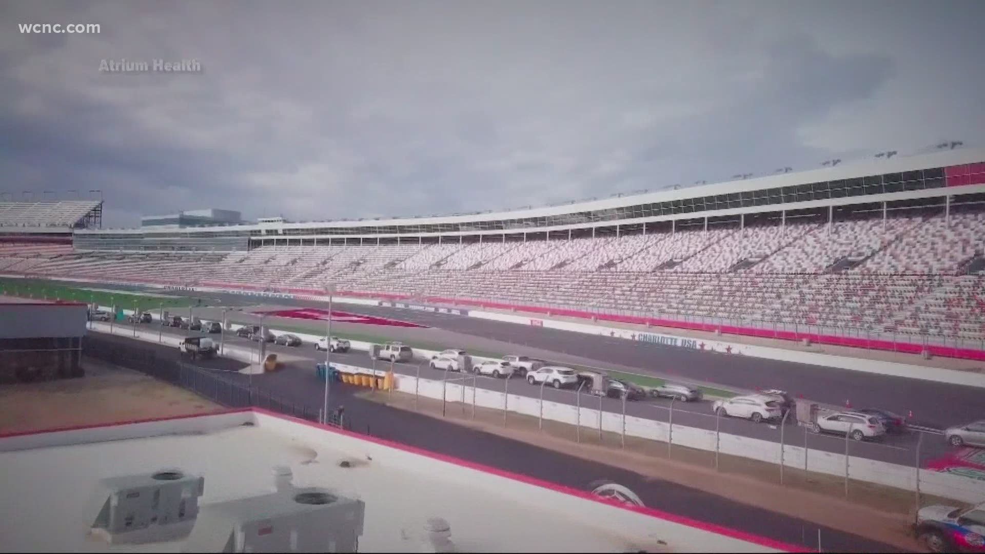 Charlotte Motor Speedway became North Carolina's first major sporting venue to offer mass COVID-19 vaccines, with over 16,000 appointments this weekend.