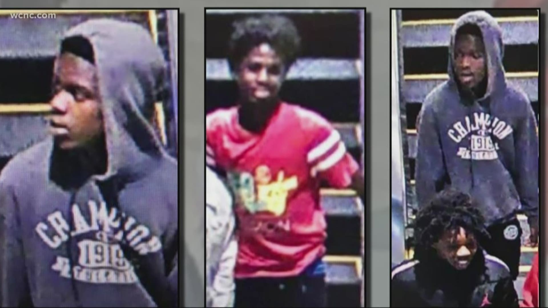 CMPD said the suspects pointed a gun at a man in the parking lot of SouthPark Mall, demanding all of his money and his phone.