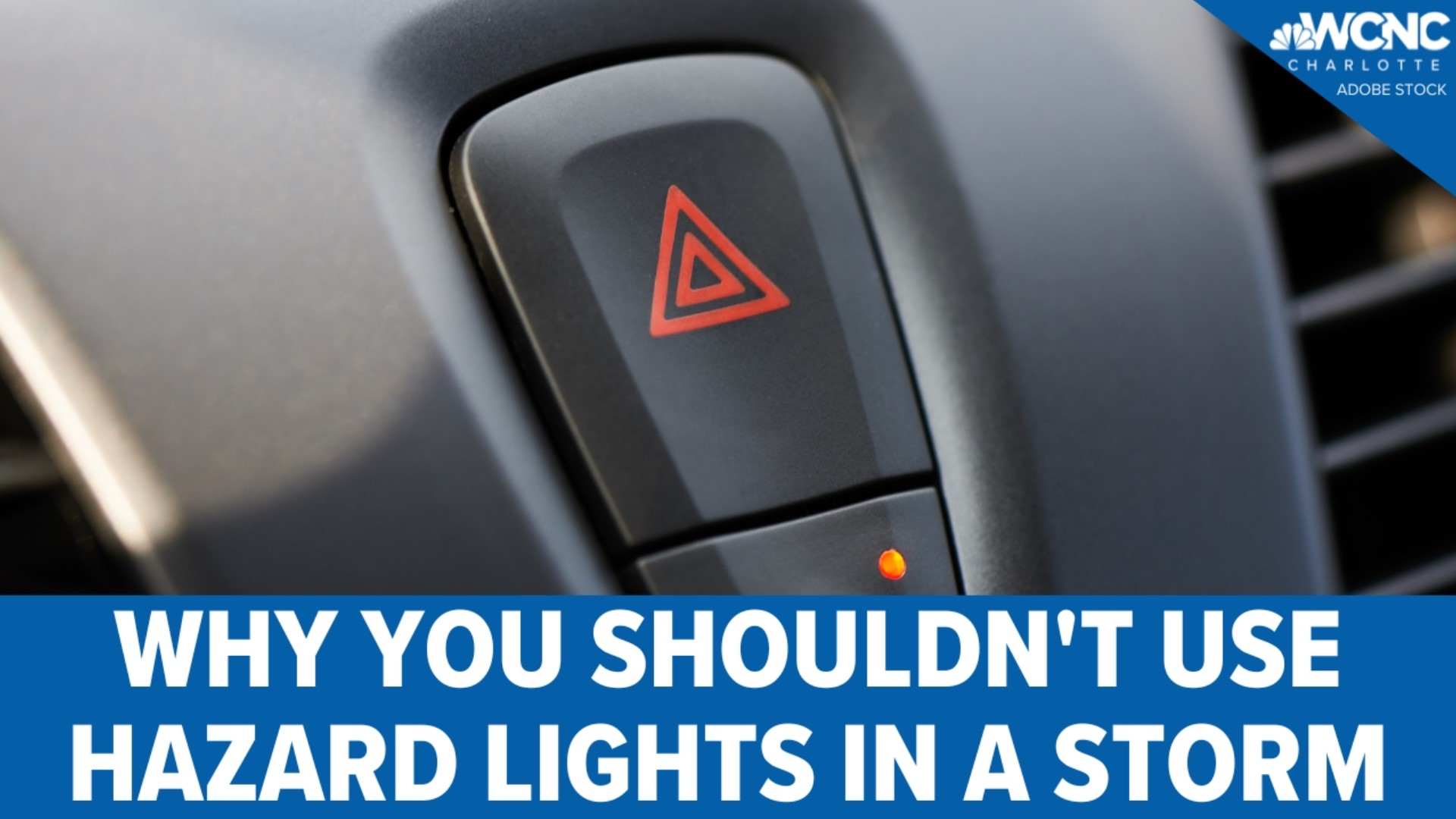 You may think using your hazards helps you be more visible in the rain, but it can actually be a distraction.  Instead, make sure your lights are on and slow down