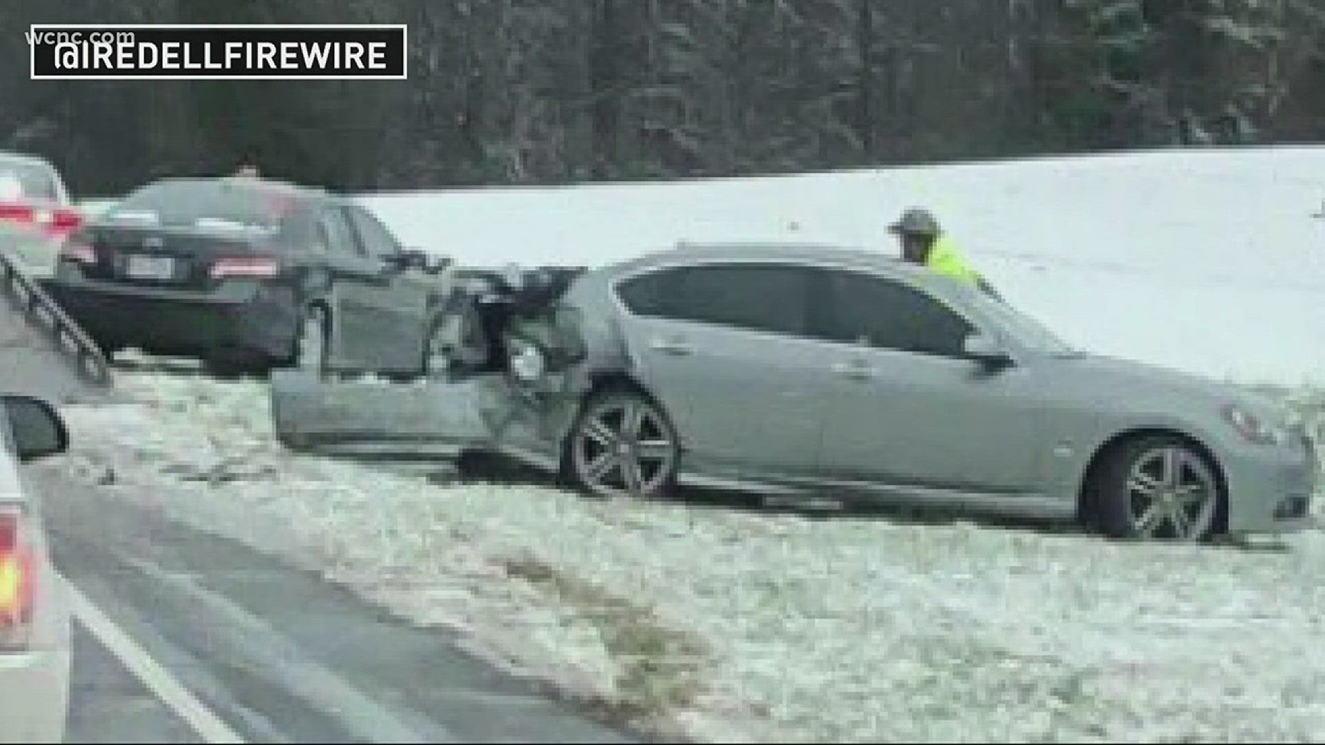 After a winter blast hit the Carolinas, troopers urged drivers to stay off the roads Monday night, especially in the upper elevations.