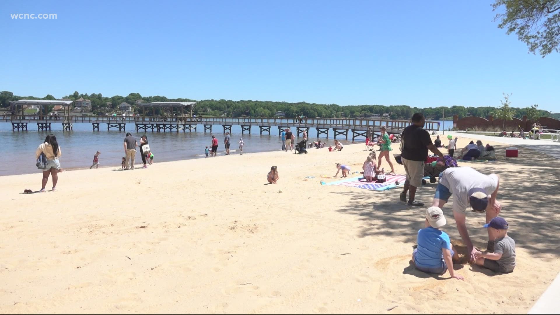 The Rock Hill park was closed during a $4.6 million renovation. The updates included a bigger beach, a new pier, and a spot for entertainment in the park.