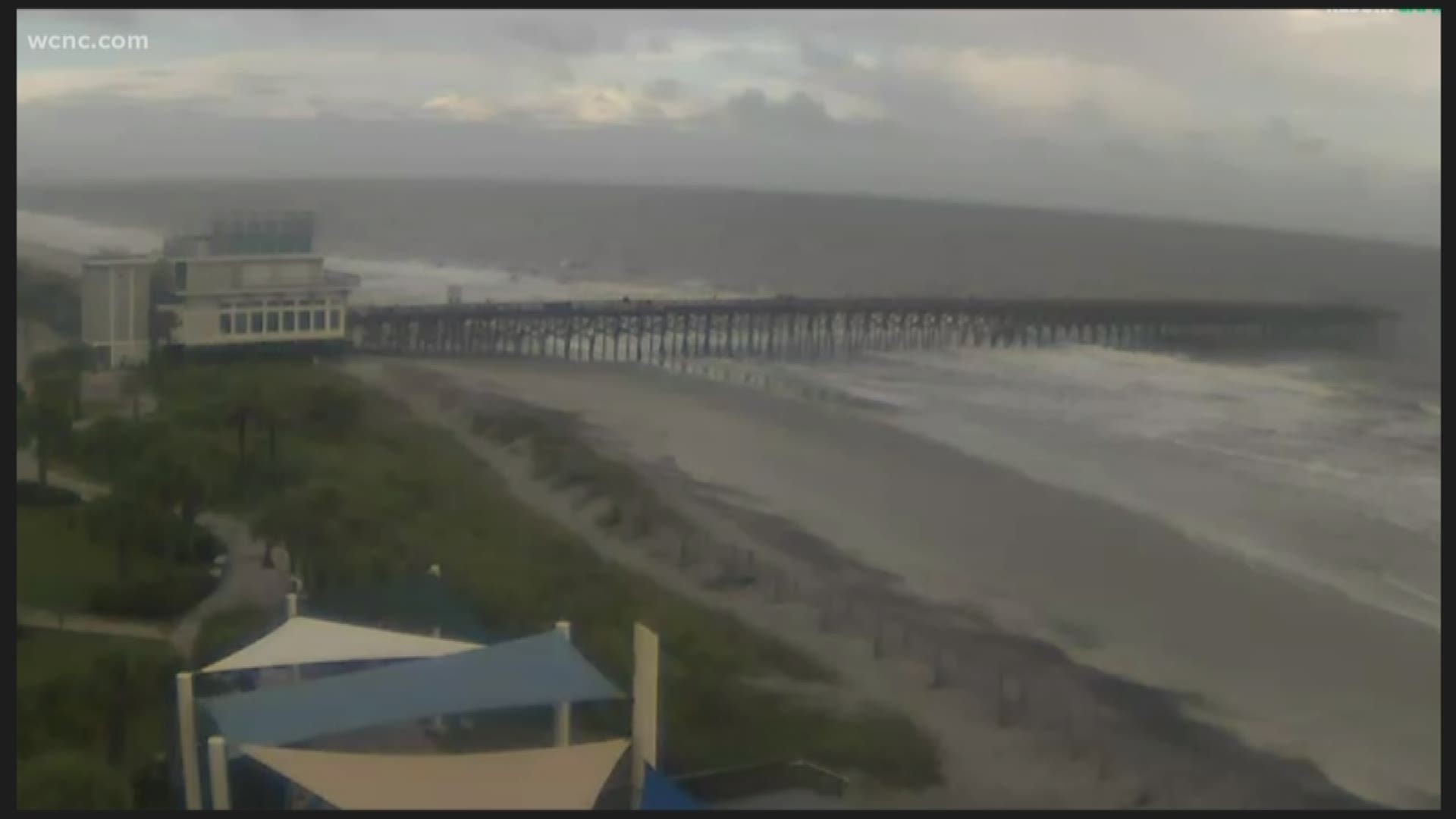 In Myrtle Beach, winds have started to pick up but have died down. While the impact of Michael isn't visible yet, the area is under warning.