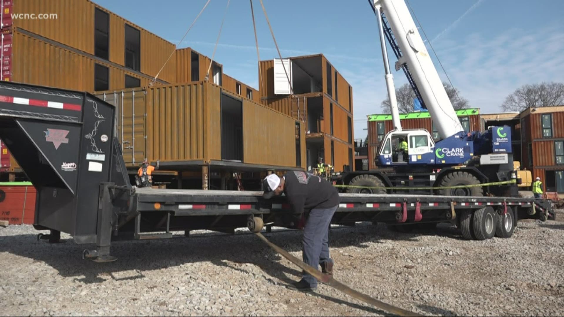 An 83-unit complex made of steel containers is nearing completion in an up-and-coming Nashville neighborhood. The project includes smaller units at reduced rent.