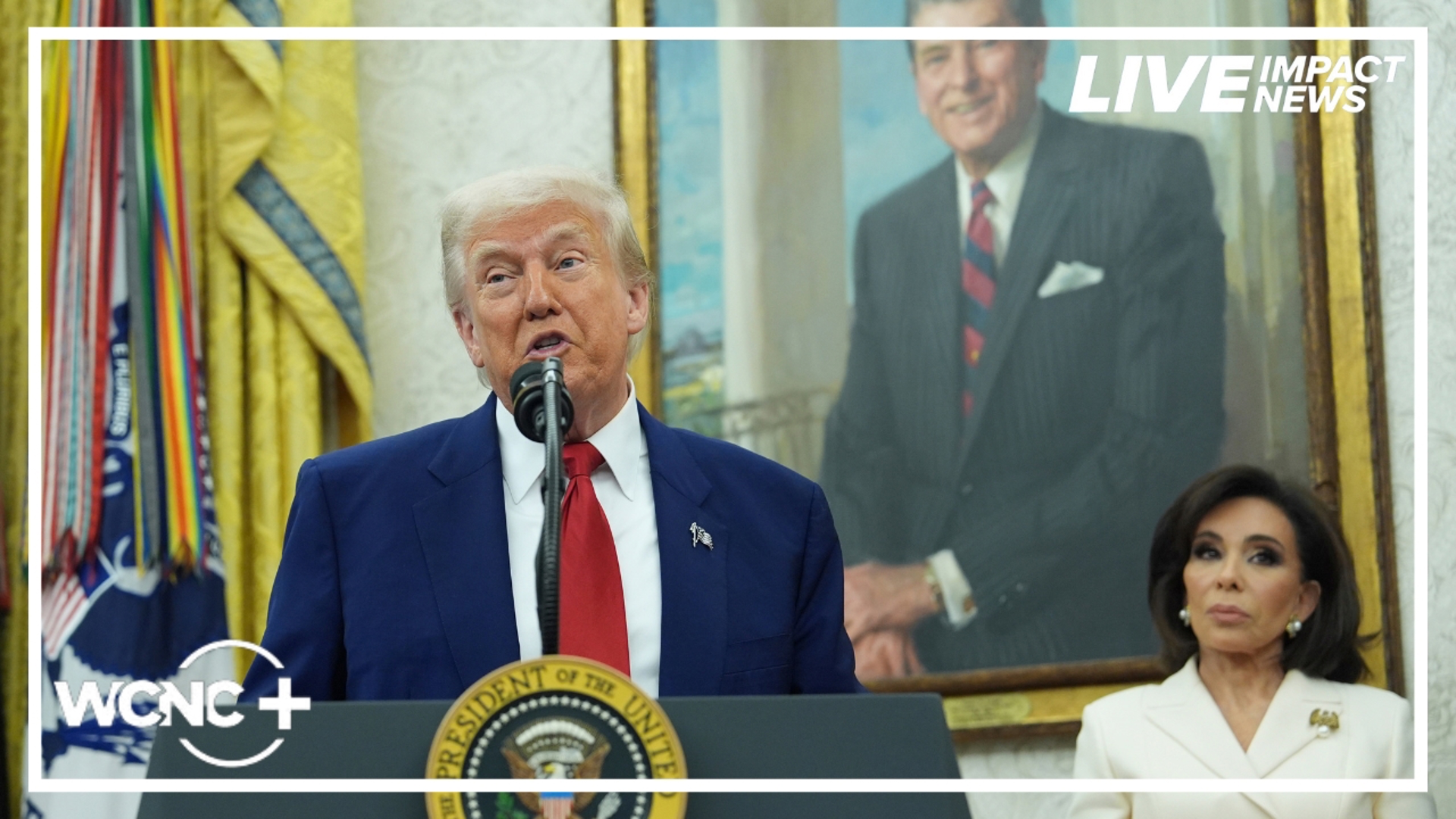 Jeanine Pirro was sworn in as the top federal prosecutor for the nation’s capital. After, President Trump answered questions from the media.