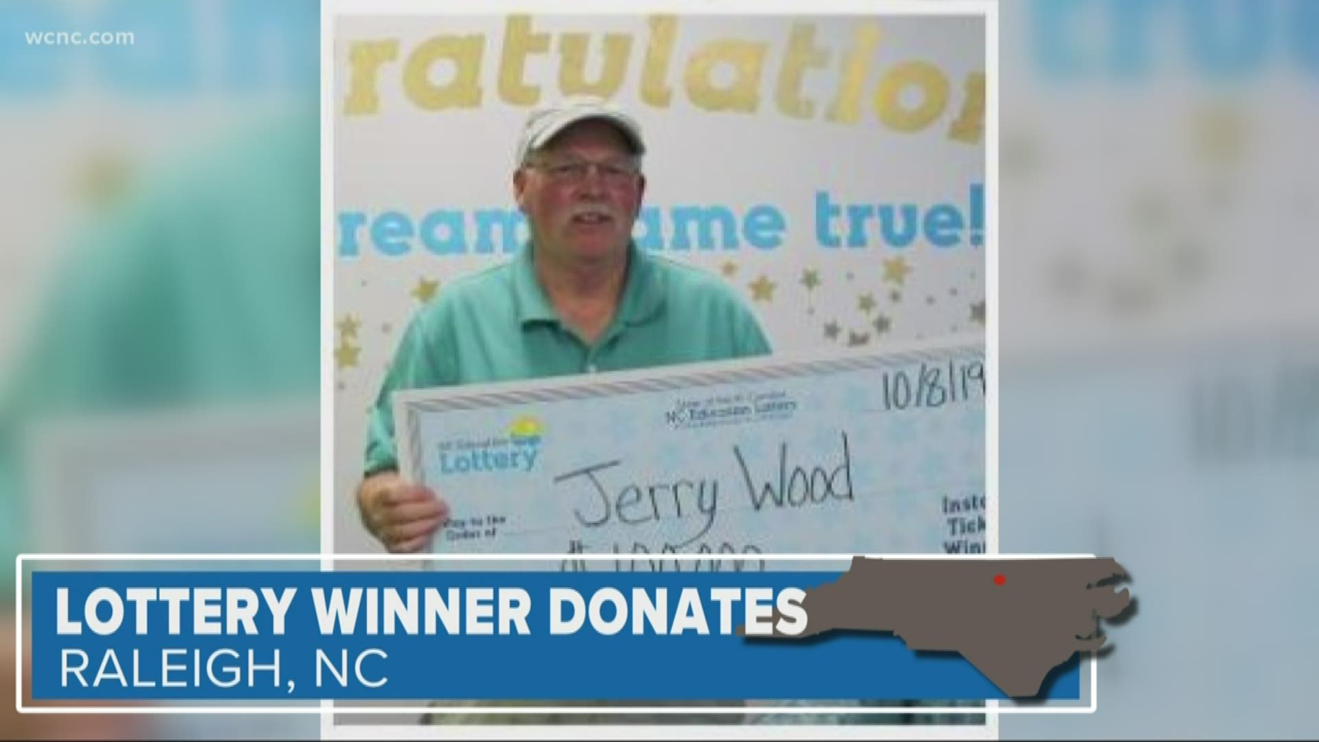 A North Carolina lottery winner said he will use a portion of his winnings to help victims of Hurricane Dorian.