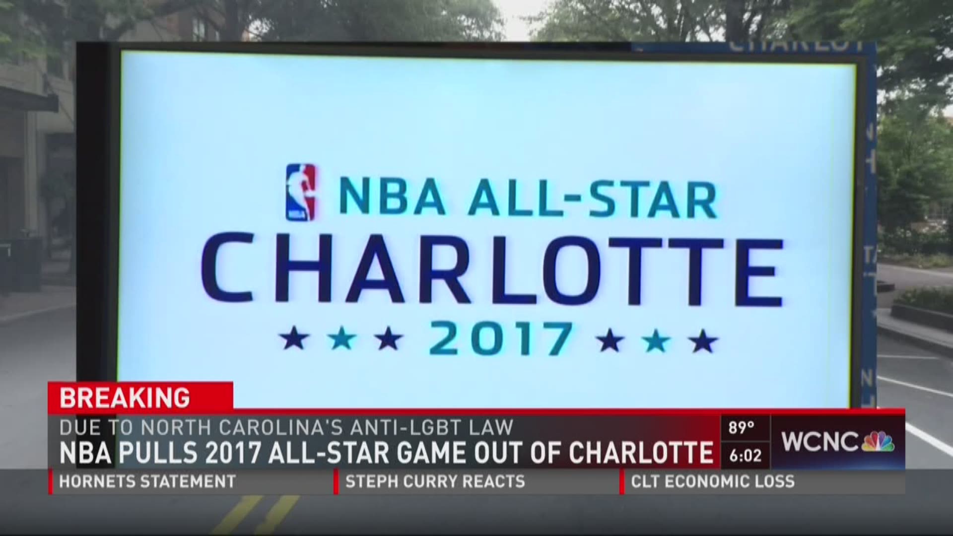 The NBA has pulled the All-Star Game from Charlotte next year, citing House Bill 2. 