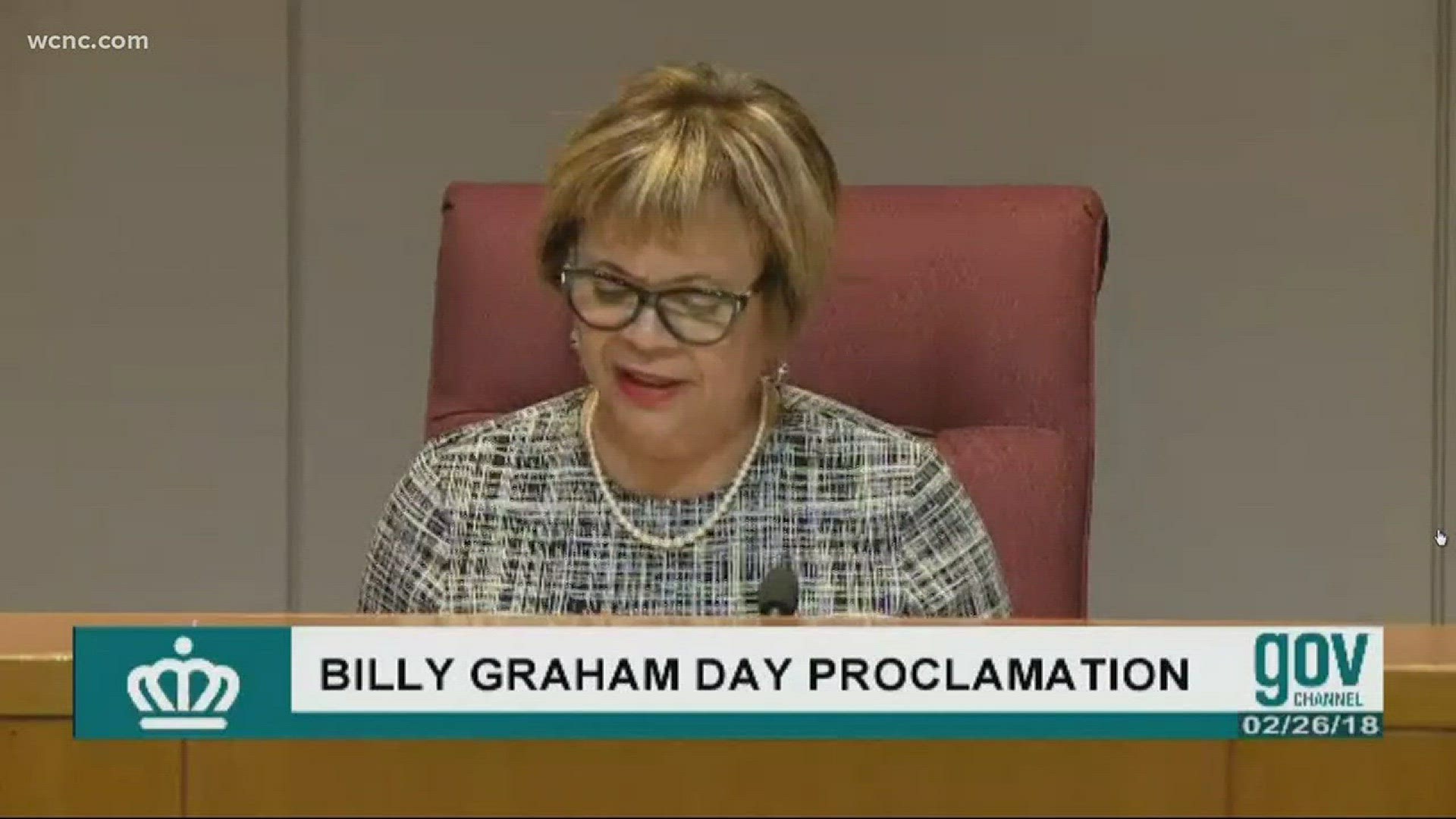 Mayor Vi Lyles declared that March 2 will be known as Billy Graham Day in Charlotte to honor Rev. Billy Graham.