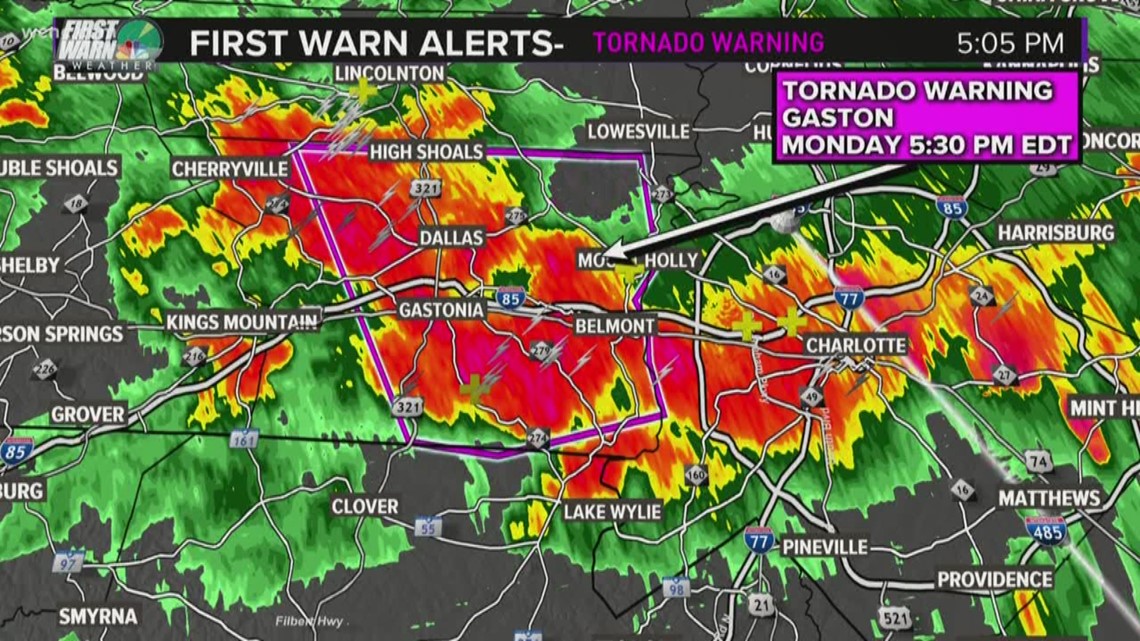 Tornado Warning issued for Gaston County | wcnc.com