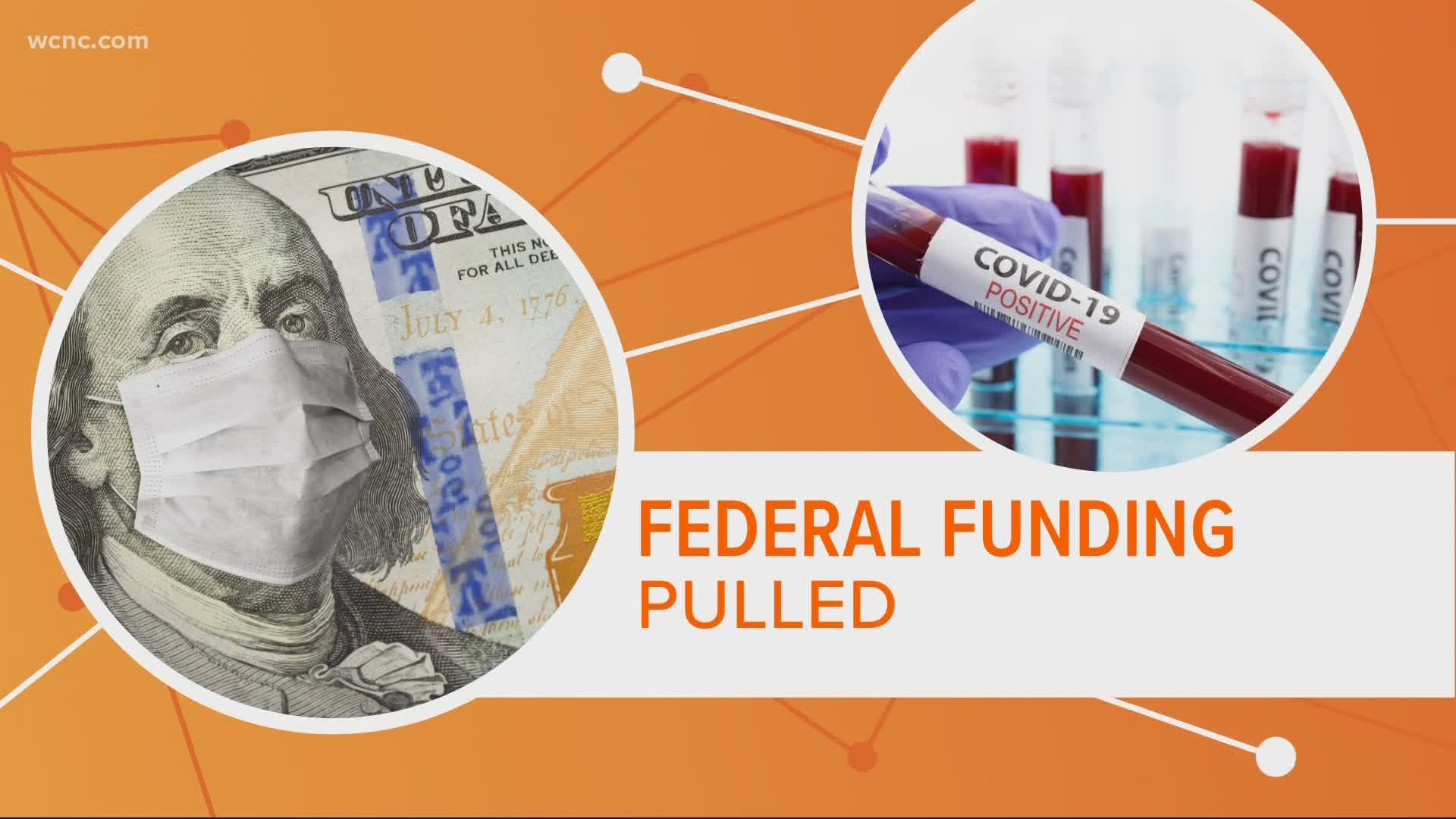 The federal government announced a controversial decision to pull funding from more than a dozen COVID-19 testing sites. Leaders say it could have lasting impacts.