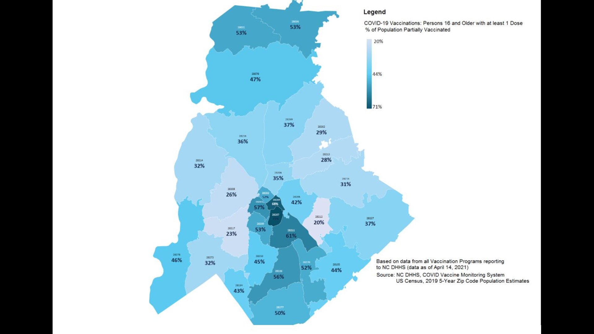 Charlotte, NC zip codes with highest and lowest vaccination rates ...