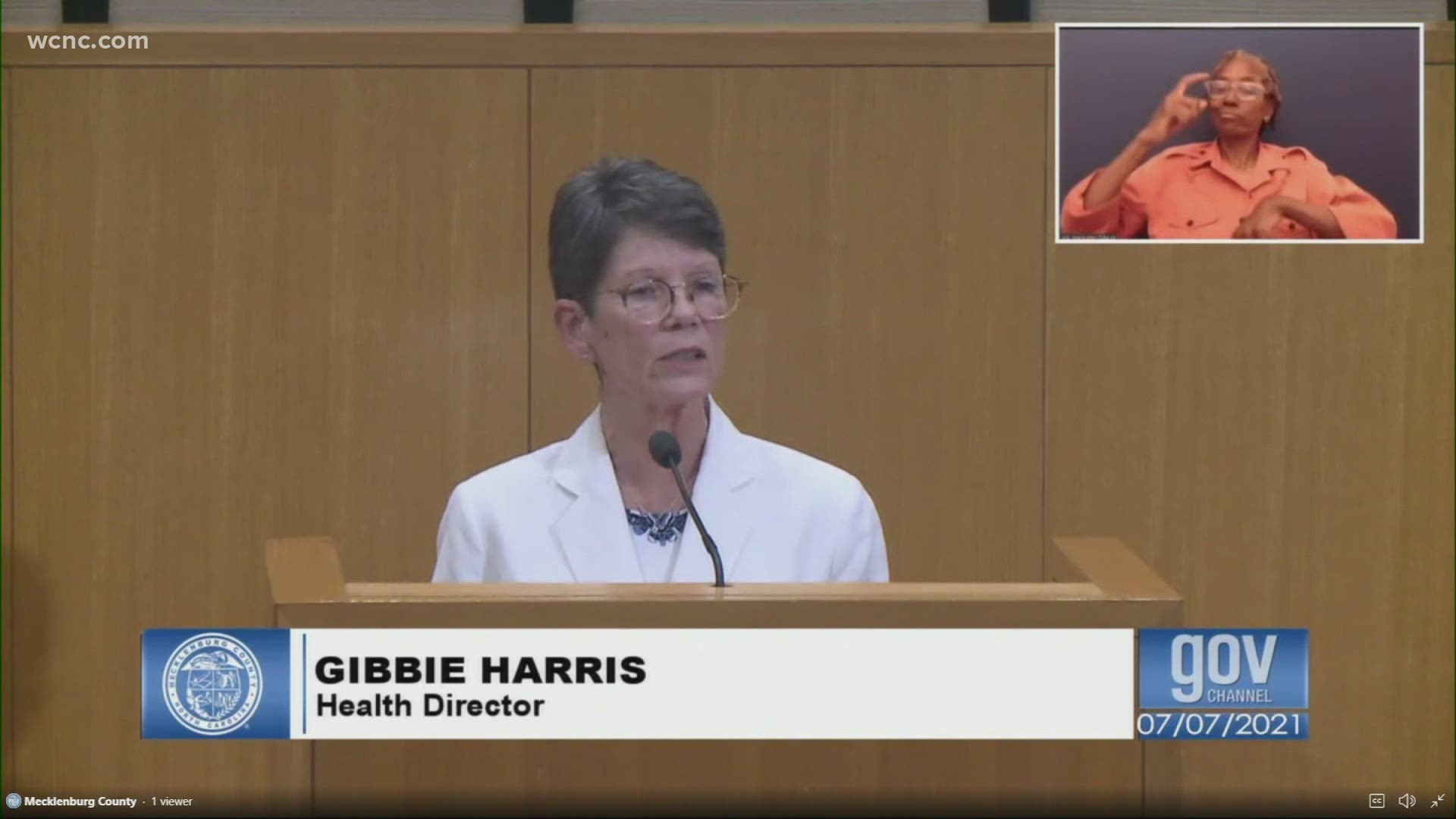 Gibbie Harris who serves as the Public Health Director for the county made the announcement Wednesday, July 7