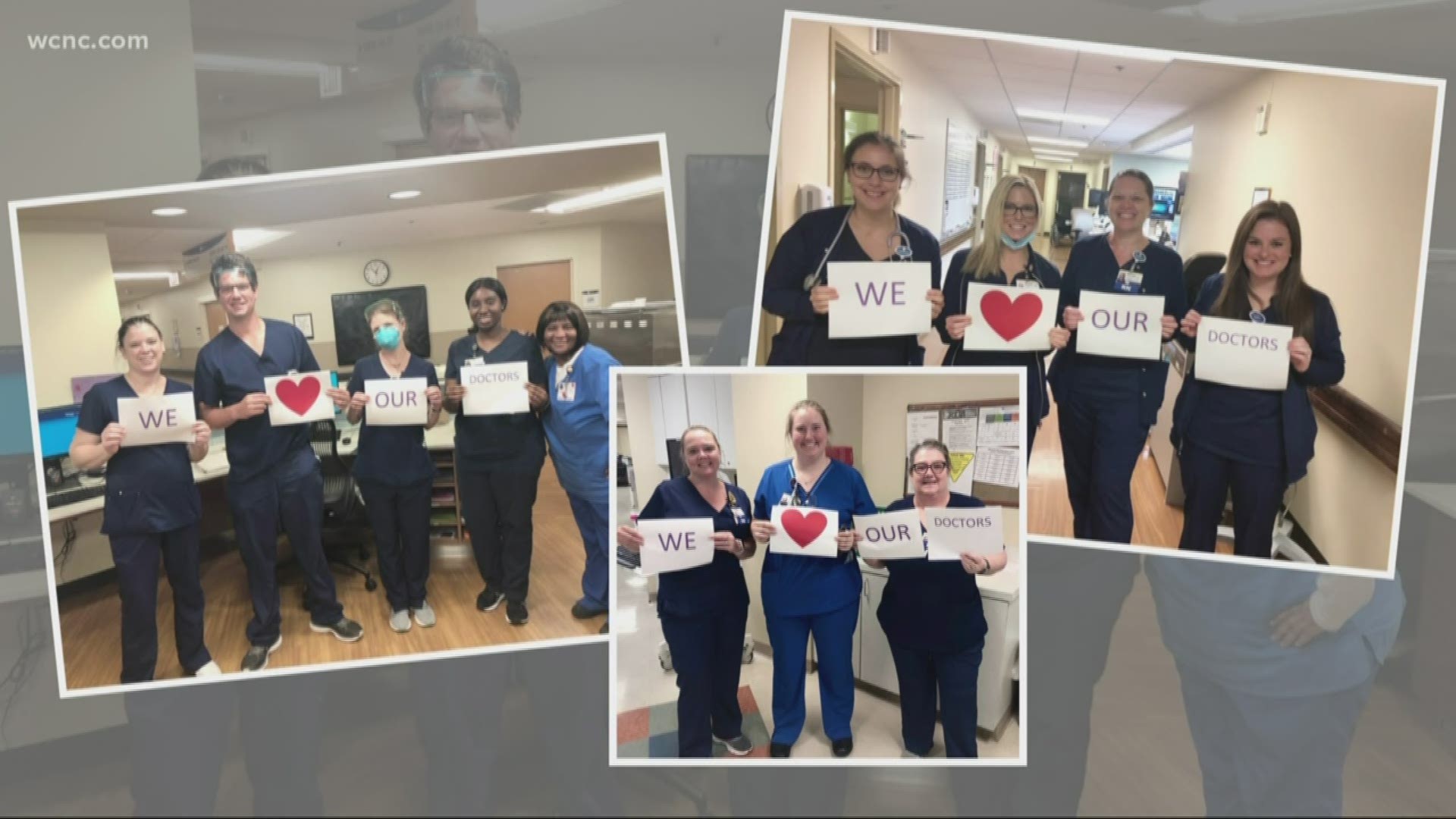 From food deliveries to inspirational chalk messages, people in the area are hoping to show doctors and healthcare workers that they are appreciated.
