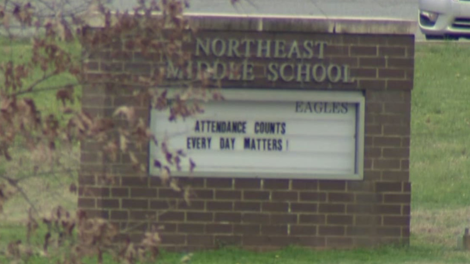 An adult is accused of sending obscene photos to a minor at Northeast Middle School in early January.