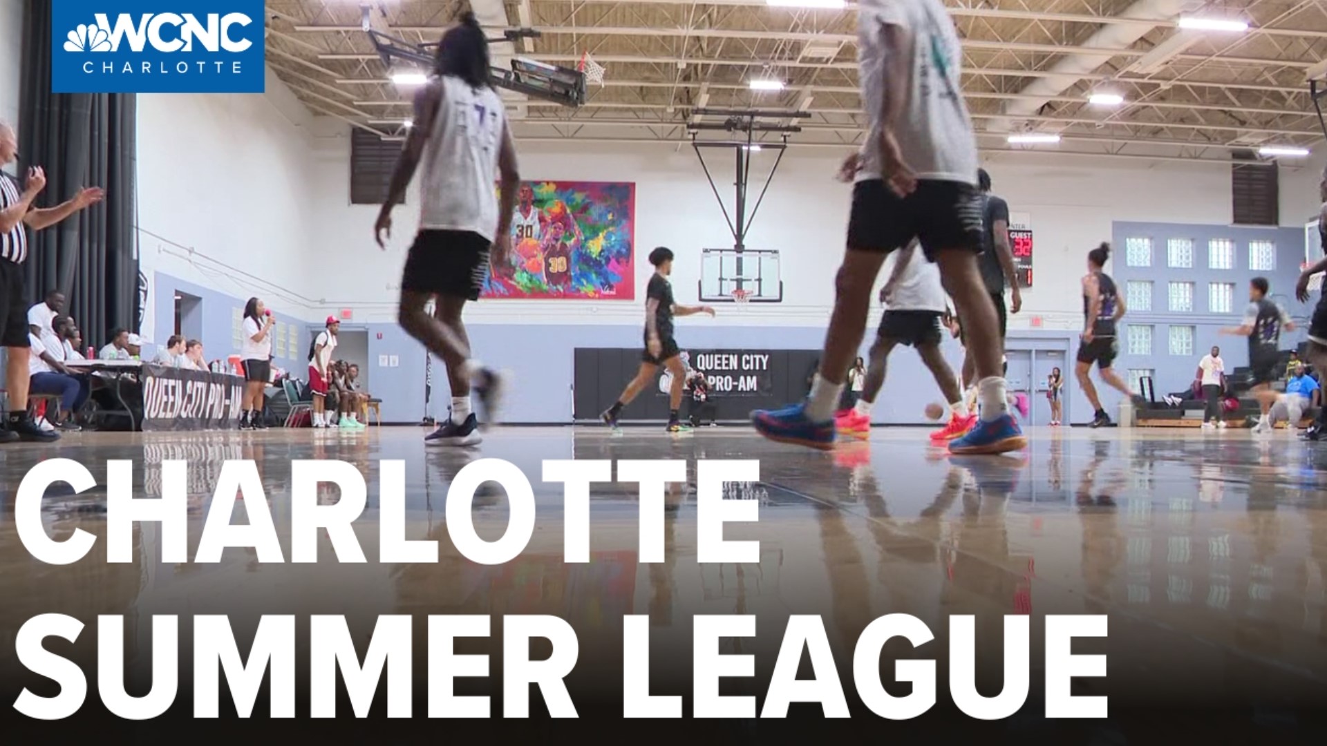 The summer basketball league consists of both professional and amateur players who love the game.