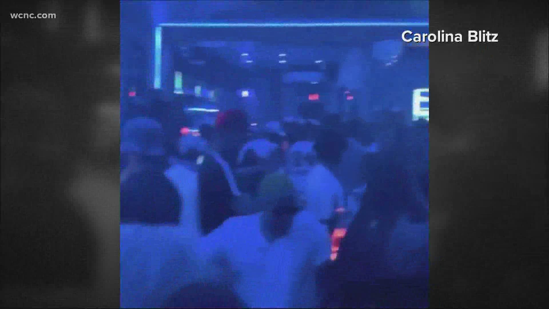 The video posted from Saturday night was at the Explicit Bistro and Lounge in Charlotte.