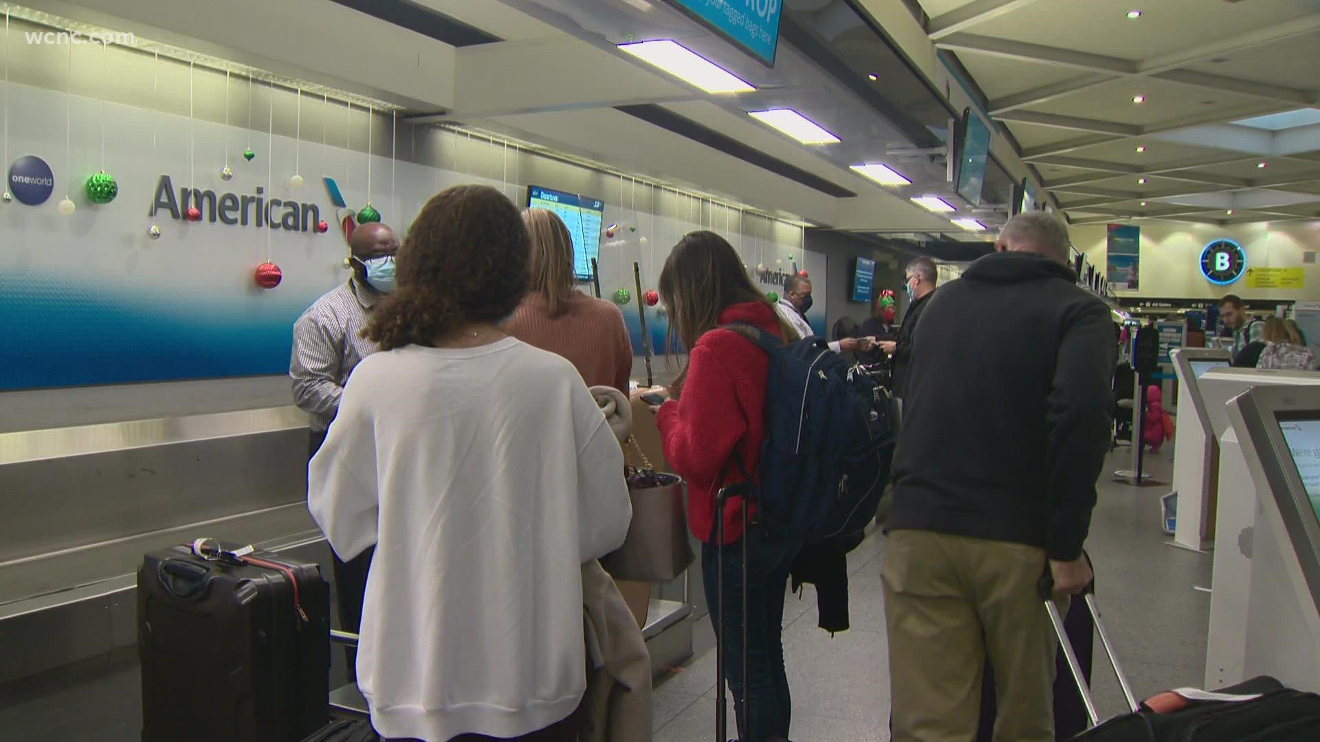 Many travelers WCNC Charlotte spoke to on Sunday said they were getting tested to feel safe around their families.