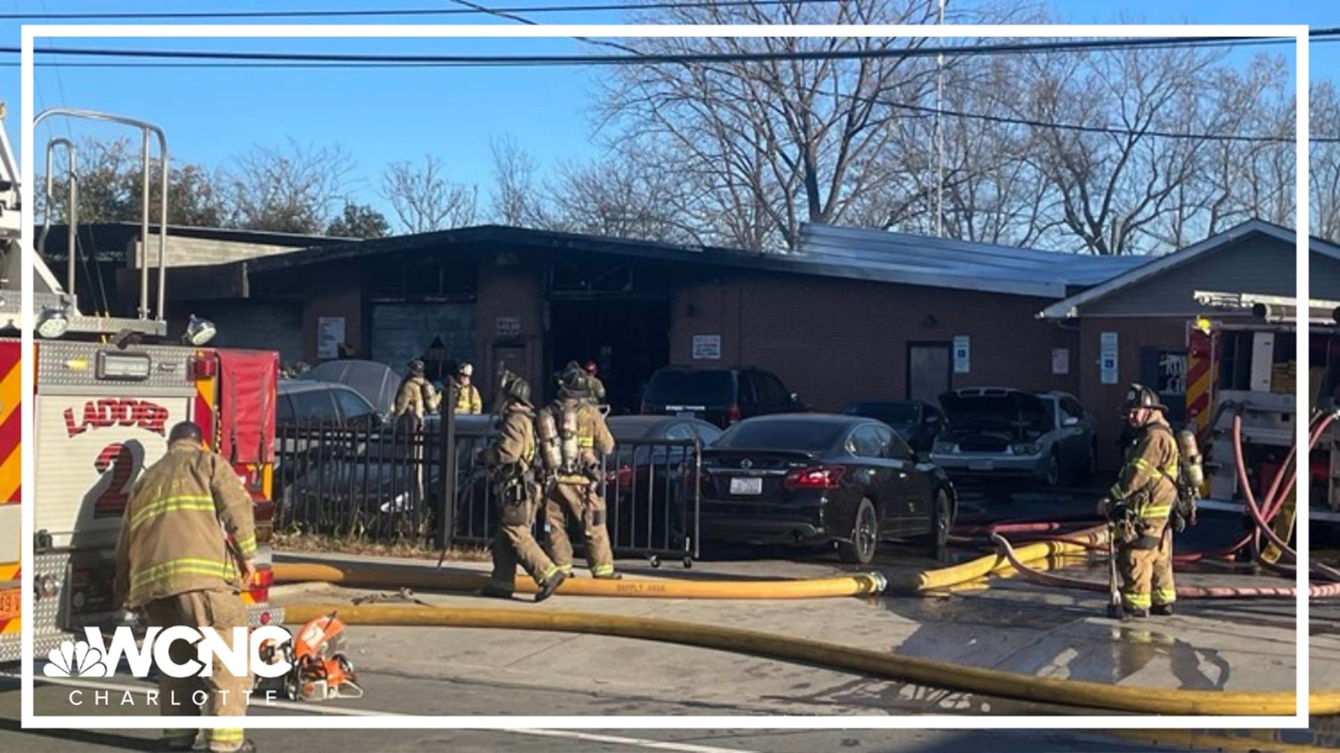 1 hurt in Charlotte auto shop fire