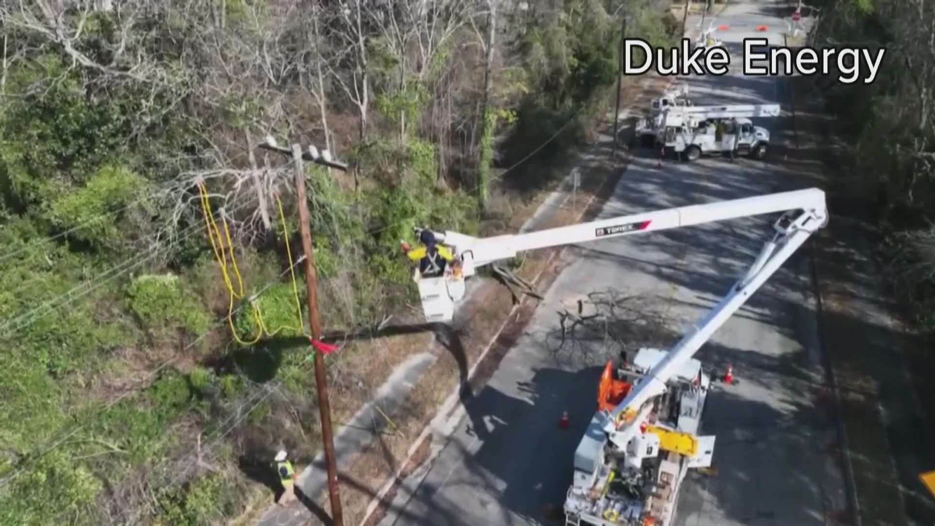 After rolling blackouts and pleas to conserve power, Duke Energy says most of its power service has been restored to normal.