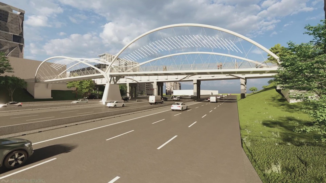 Construction begins on pedestrian bridge to connect Charlotte's Uptown and South End over I-277