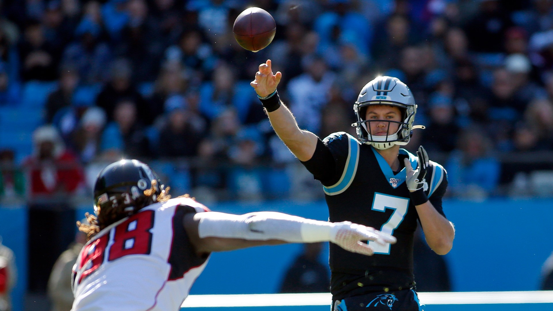 Kyle Allen had his worst game as a pro and the Carolina Panthers offensive line got pushed around by the Atlanta Falcons in a dismal 29-3 loss to their rivals.