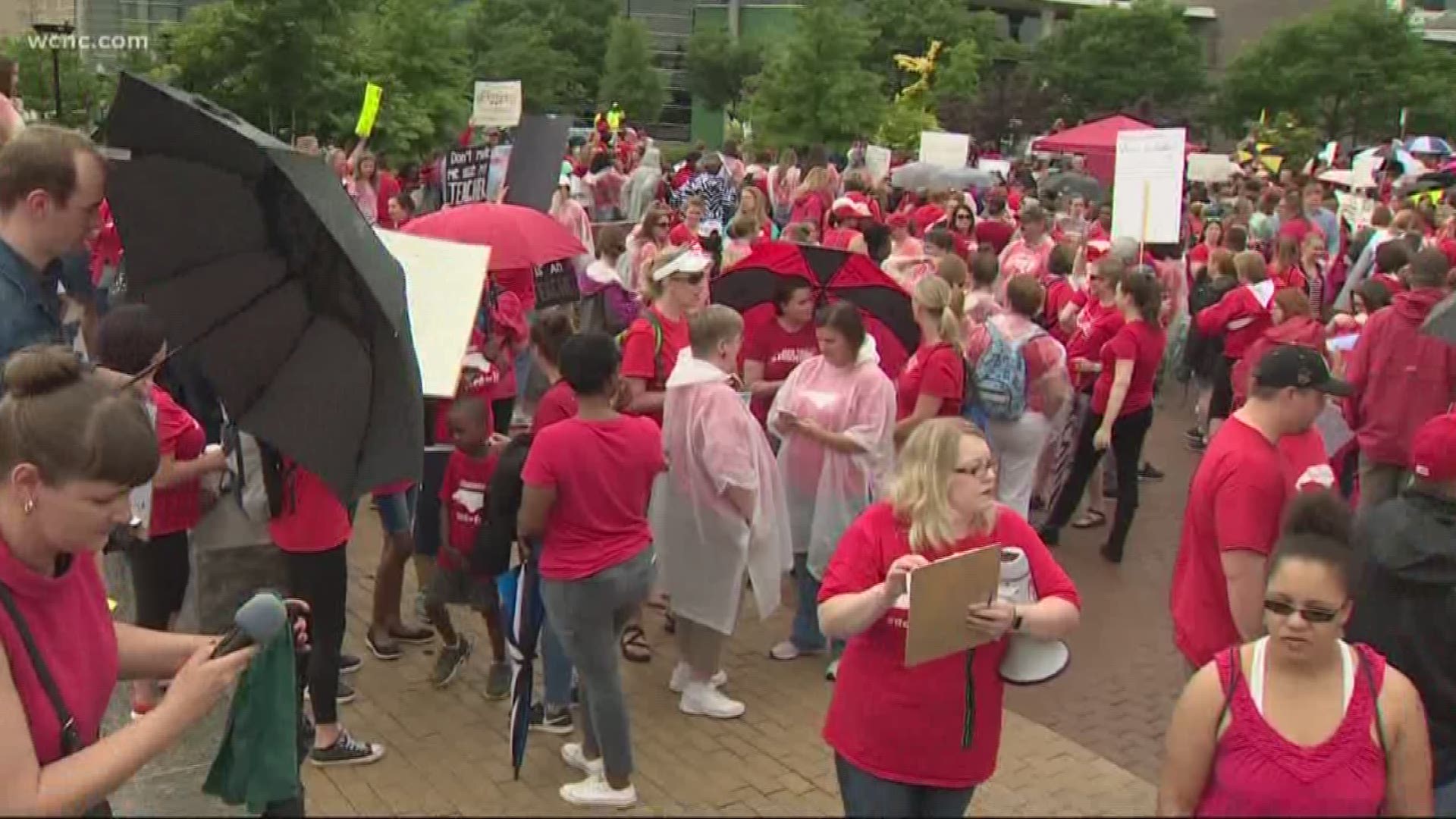 Raleigh wasn't the only city in North Carolina where teachers gathered for better working conditions and an increase in pay.