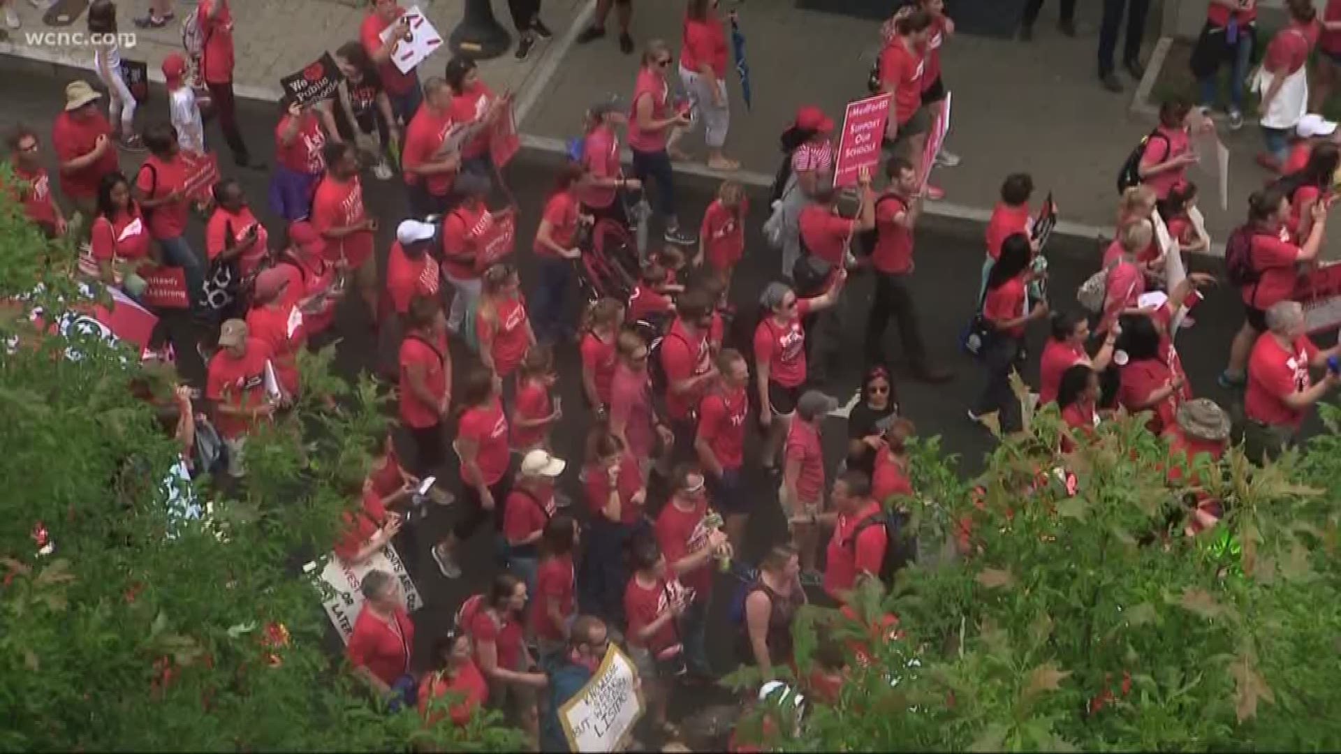 The day after teachers marched in protest for higher wages, CMS prepares to pass a budget which includes more money for teachers.