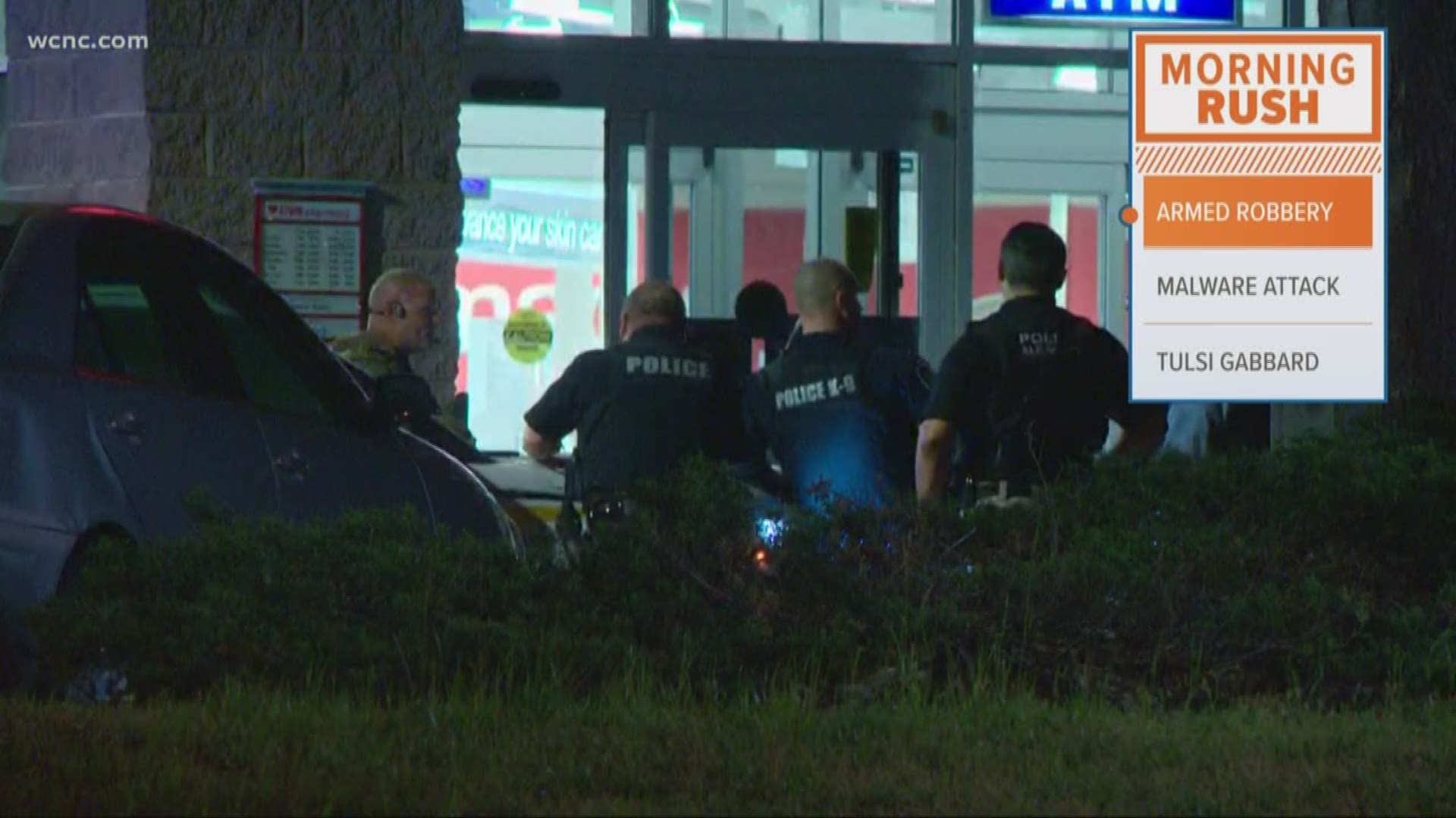 One person was killed in armed robbery at a pharmacy in Matthews Thursday night, police said.