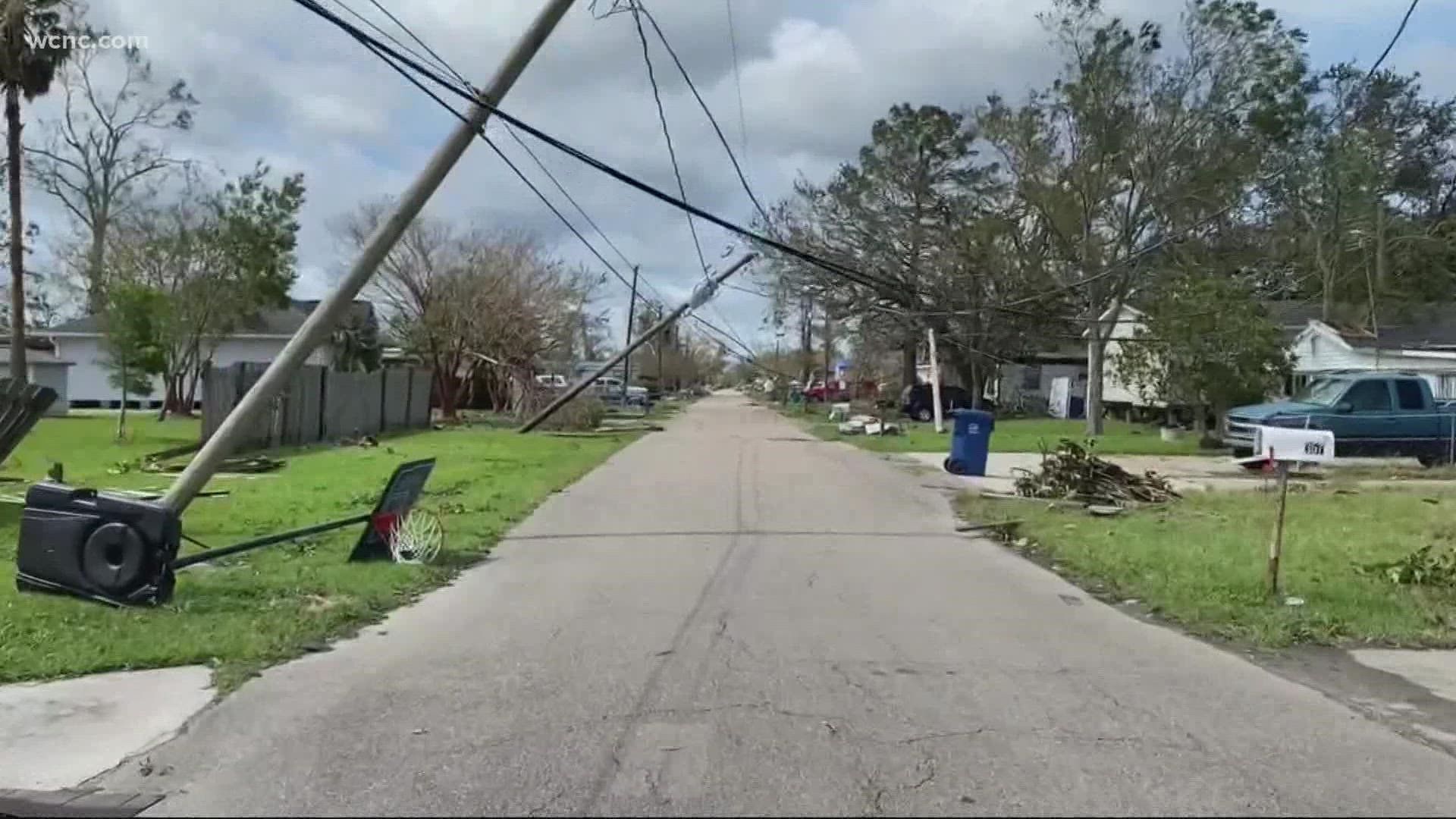 During Ida, power company Entergy says 2,000 miles of power lines were knocked down.