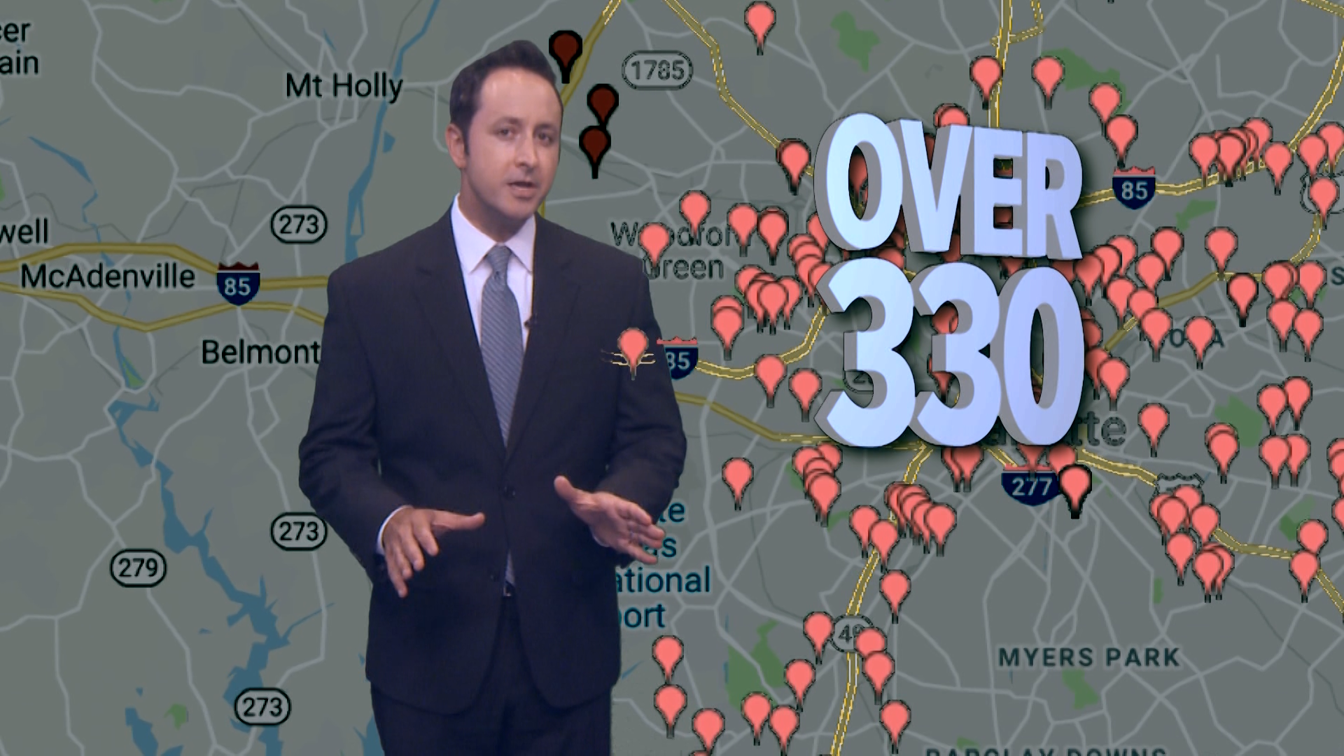 After WCNC mapped all of Charlotte's homicides since 2015, we discovered a notable 30-square mile region that has not seen a single homicide.