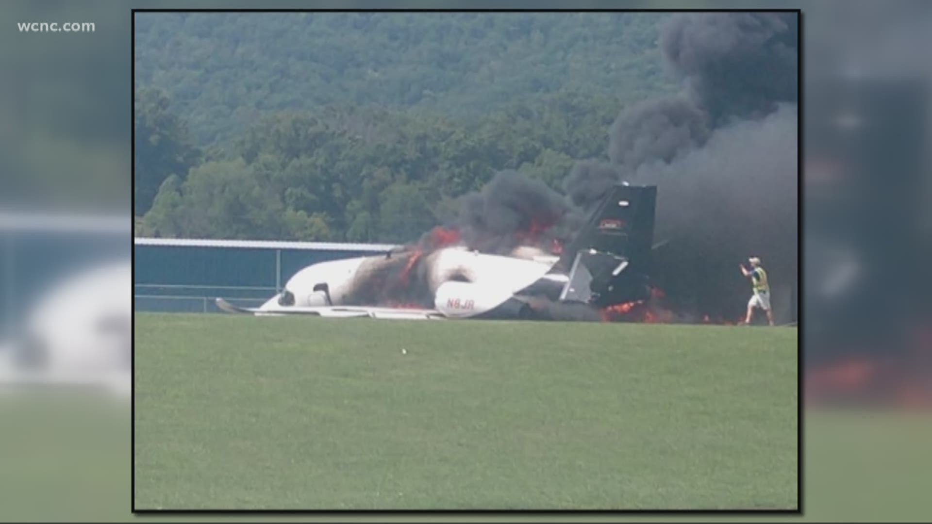 Earnhardt Jr. and his wife Amy involved in a plane crashed. The Elizabethton fire chief says no one was killed and Earnhardt Jr. was taken to the hospital.