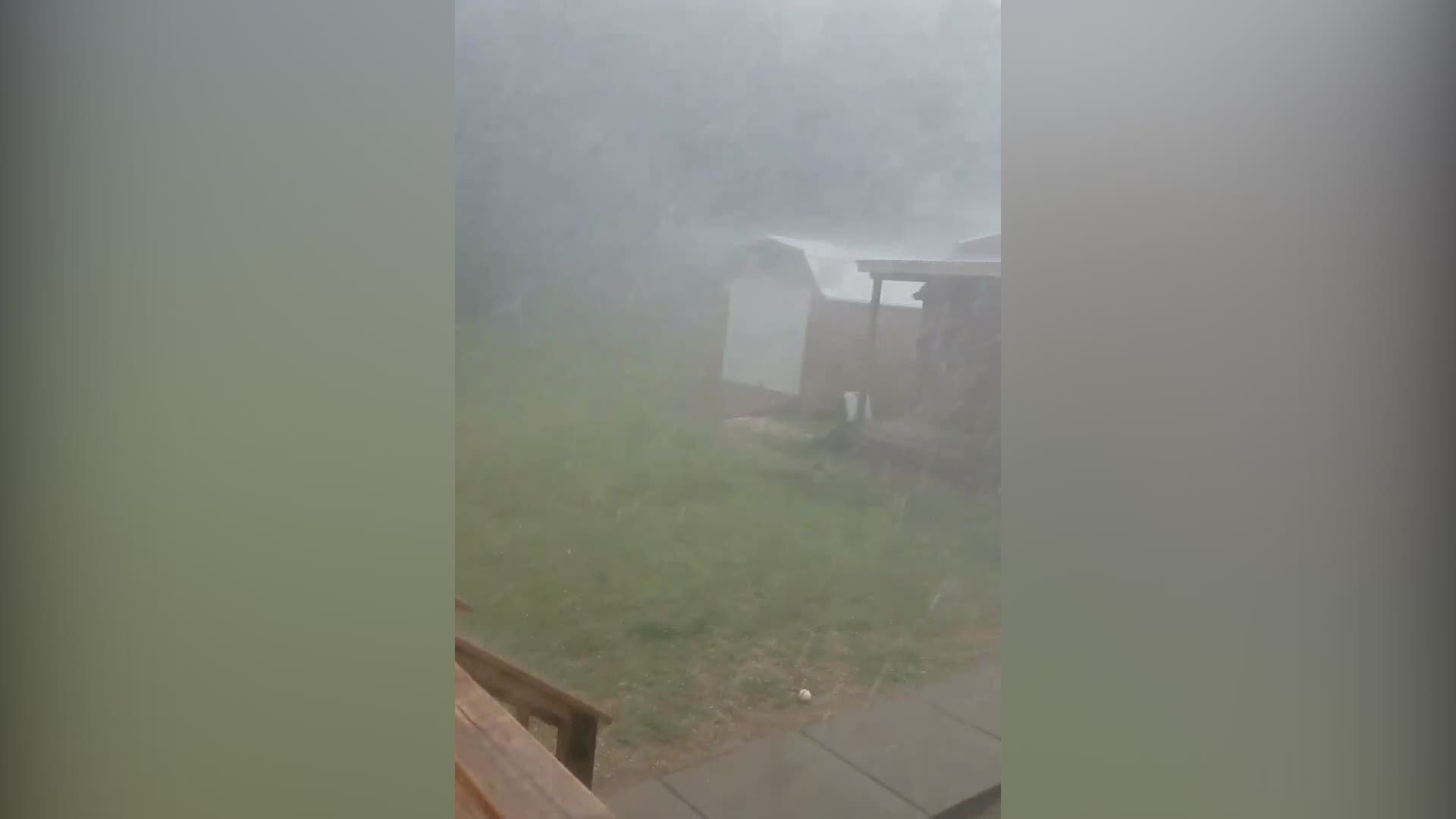 Tim Habiuk sent us video of the wet microburst in Kannapolis with winds over 60 mph and hail.
