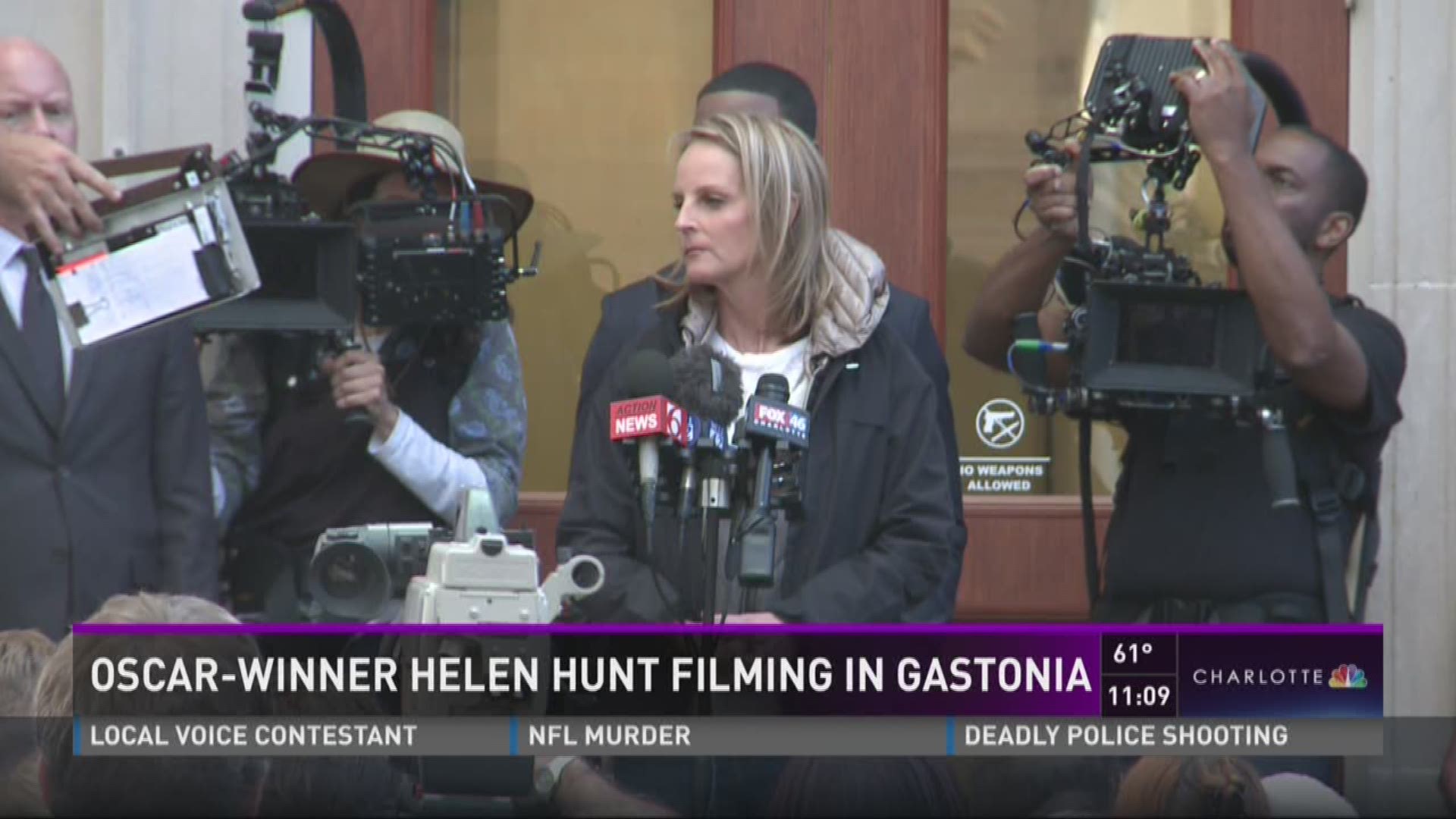 Oscar-winner Helen Hunt filing in Gastonia