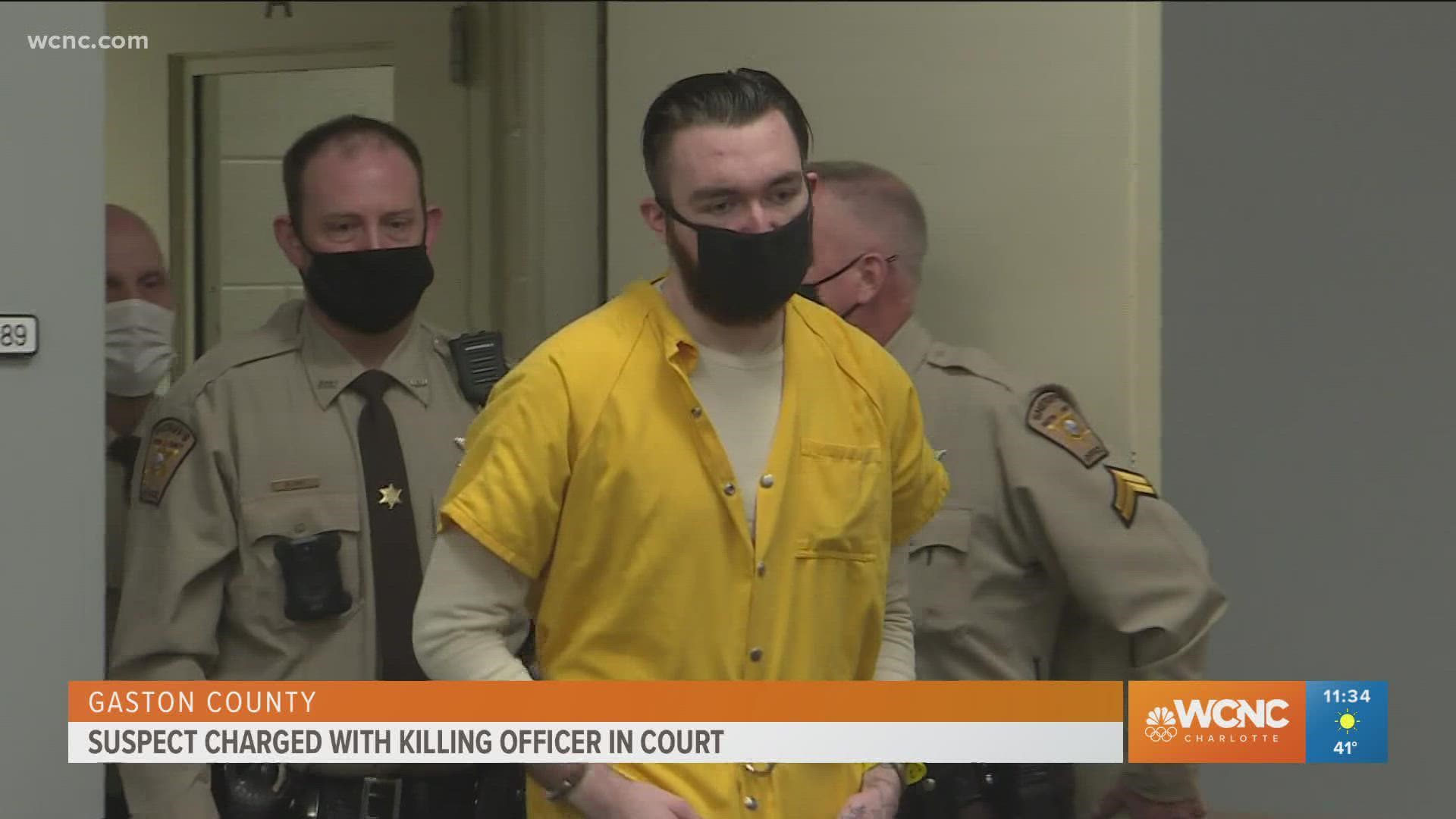 Joshua Funk pleaded not guilty to new charges in connection with the killing of Mount Holly Police Officer Tyler Herndon in December 2020.
