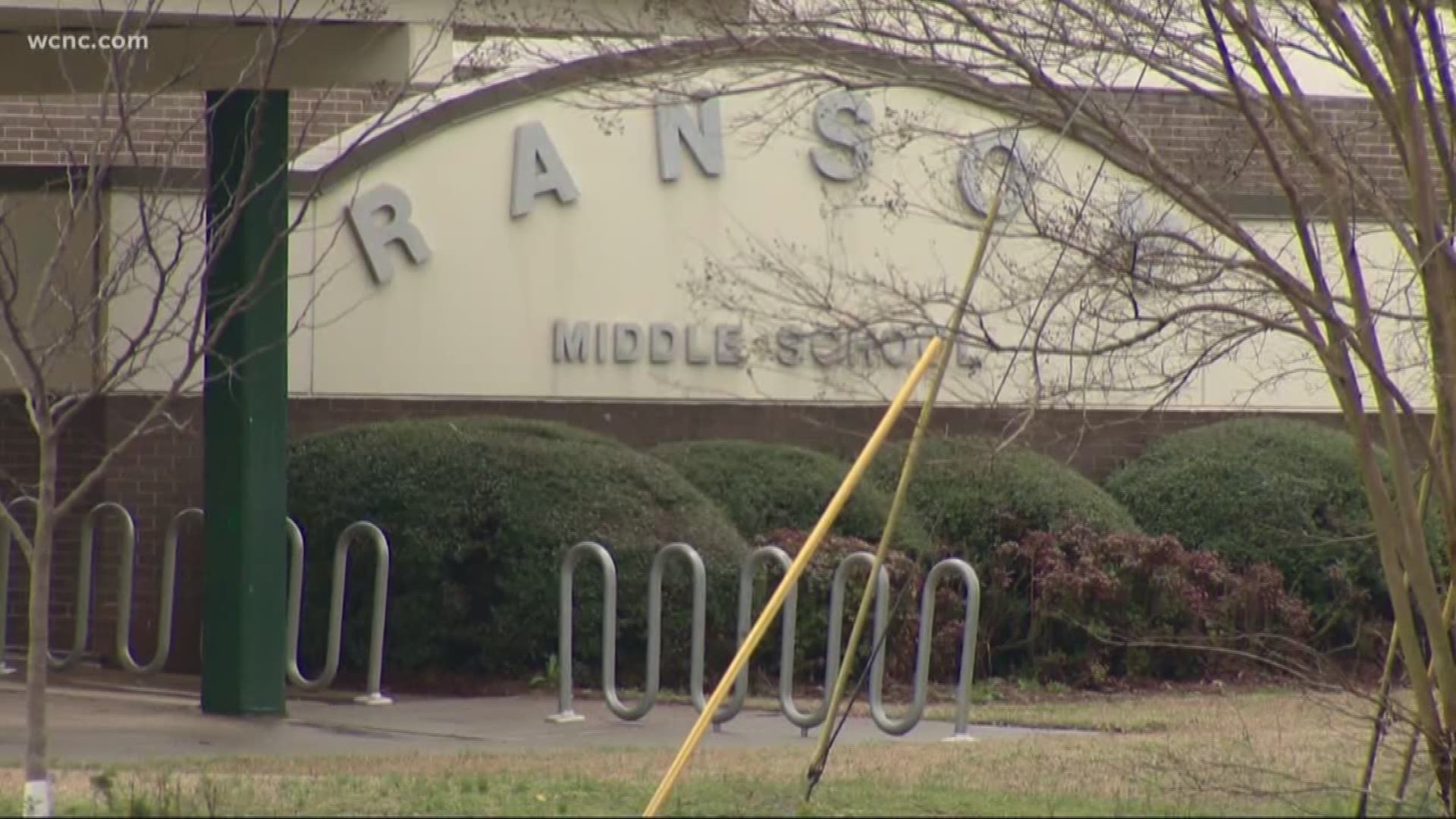 Ranson Middle School found an unloaded gun in an outdoor trash can on campus. A day before a gun was found on a student at South Mecklenburg High School.
