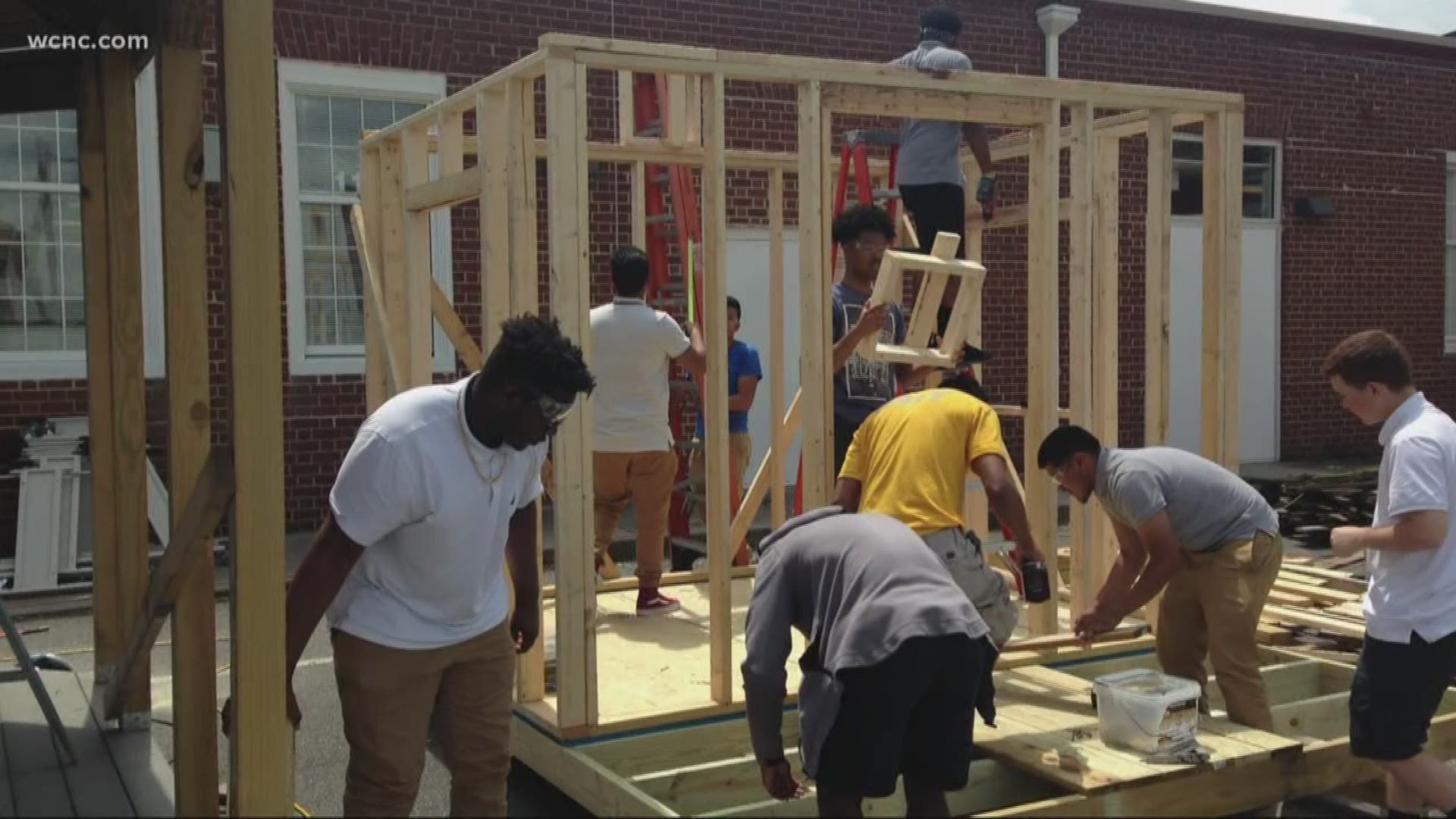 Students tell WCNC they are learning more than how to build, they are learning to build community.