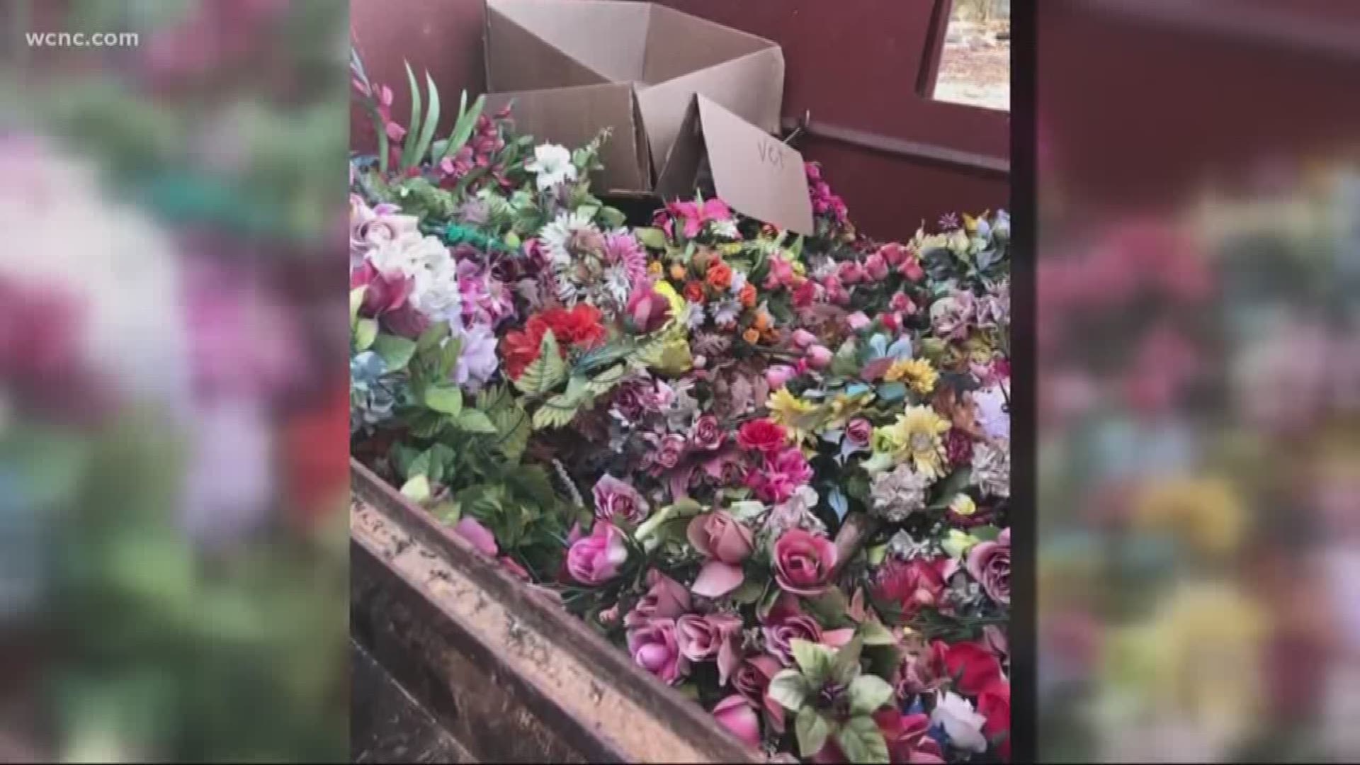 Hundreds of personal items were pulled from graves at a Charlotte cemetery, outraging loved ones who claim they weren't warned.