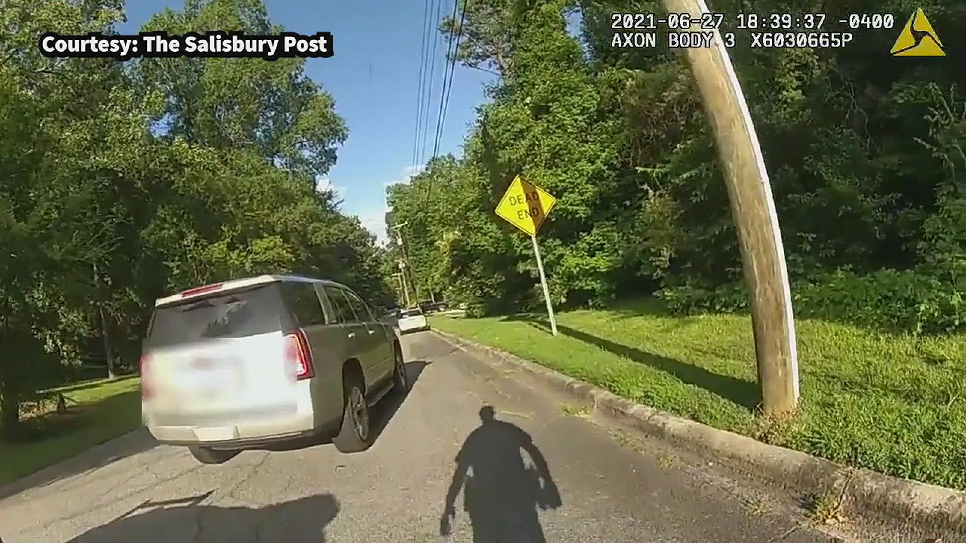 Body camera footage showing the DWI arrest of Craig Pierce, a Rowan County commissioner, in June 2021. (Courtesy: The Salisbury Post)