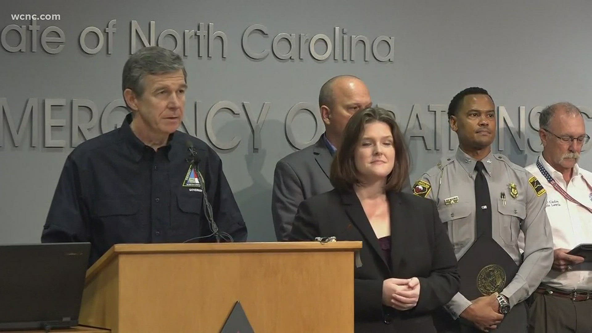 Governor Roy Cooper urged North Carolina residents to not go out into Hurricane Florence as the powerful storm is expected to bring catastrophic flooding and devastating storm surge to the Carolinas.