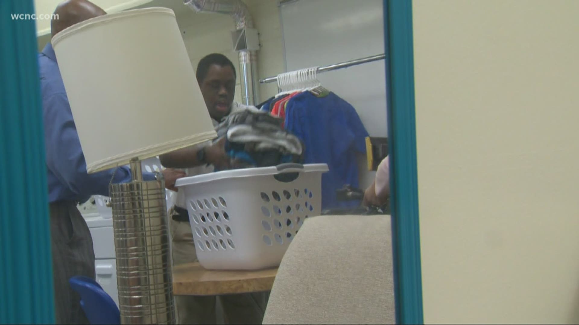 East Mecklenburg high school cleared out a classroom and made it more like a home to help students with disabilities.