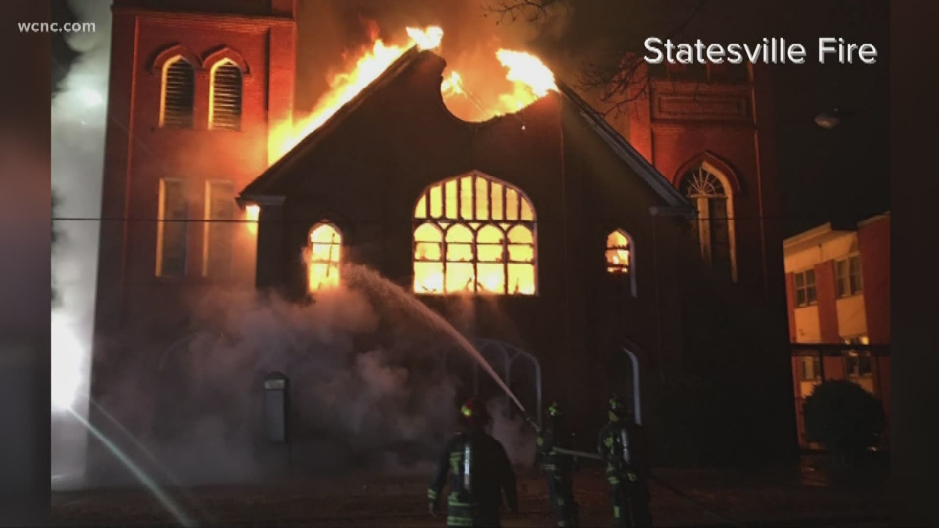 West Baptist Church in Statesville was destroyed during an overnight fire early Monday morning.
