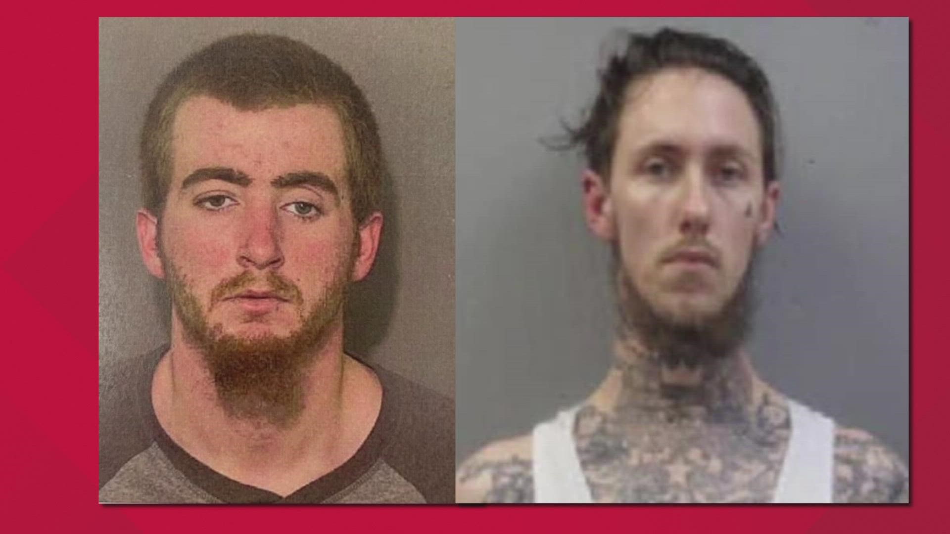 Two inmates are on the run after making an escape from jail in Chesterfield County, South Carolina, police say.
